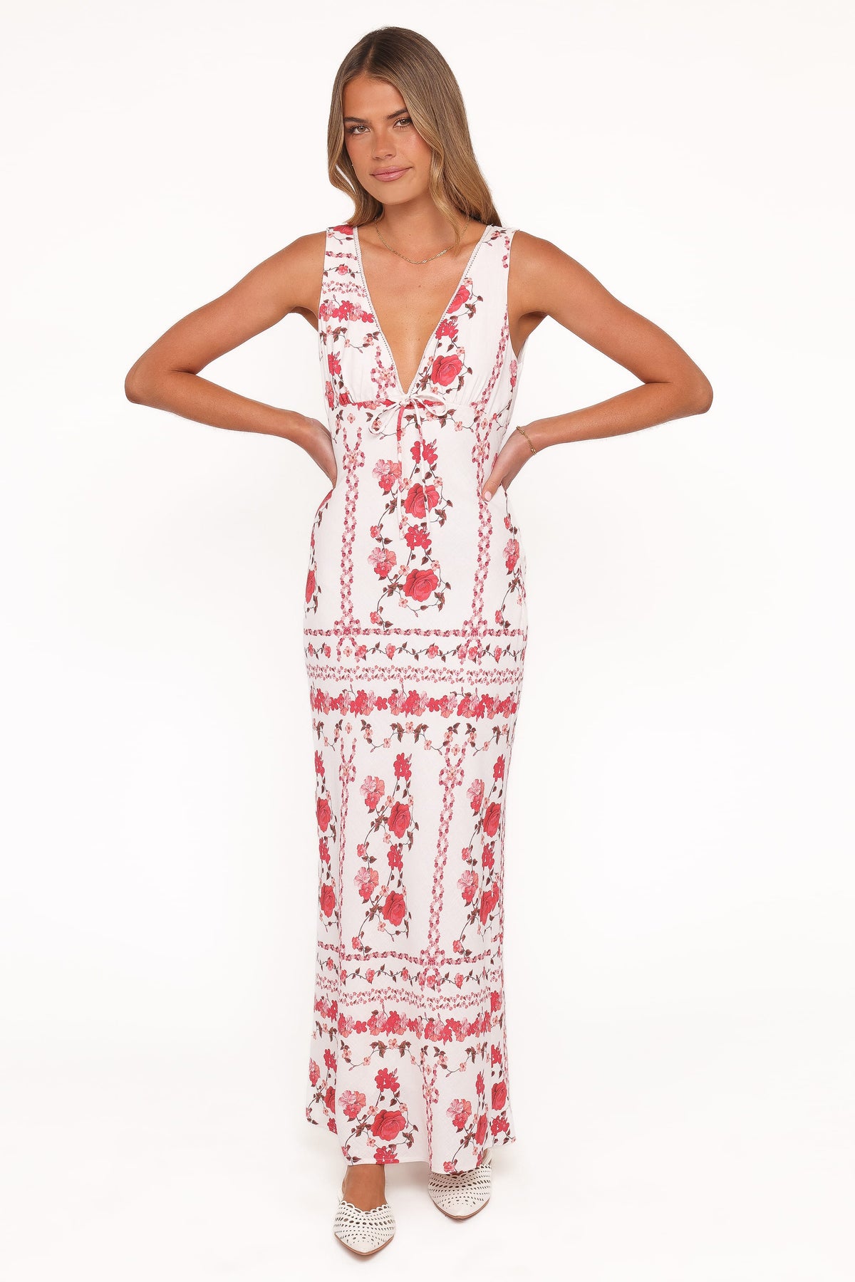 Amore Bias Cut Maxi Dress in Red Rose – view 6 of 8