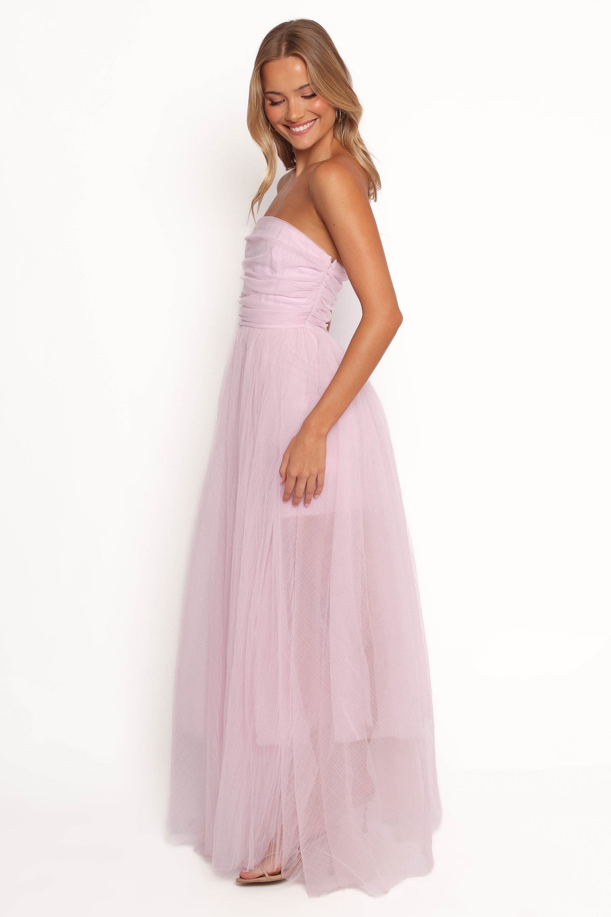 Anabella Strapless Maxi Dress in Pale Pink – view 5 of 7