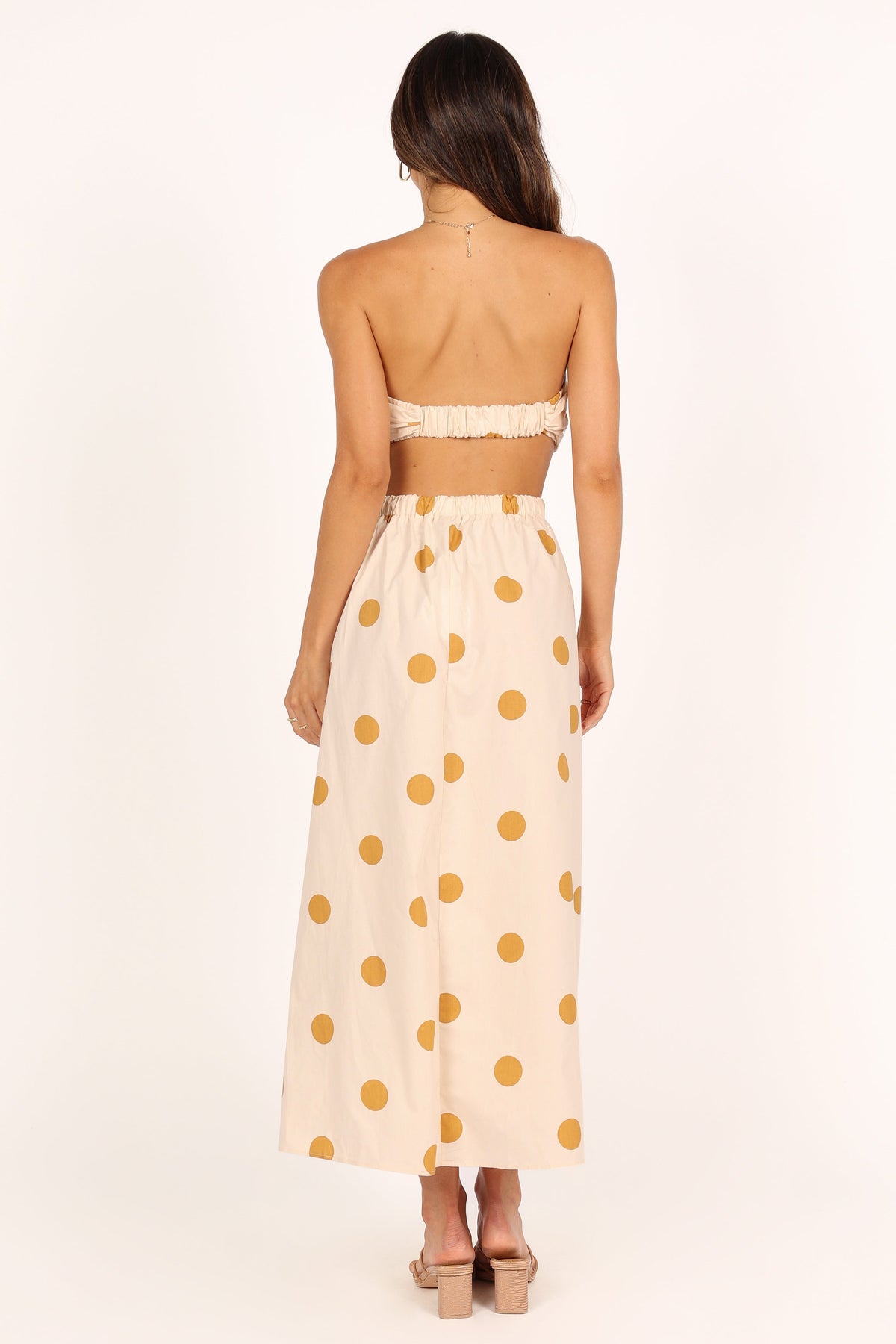 Angelique Dress in Beige Spot – view 6 of 8