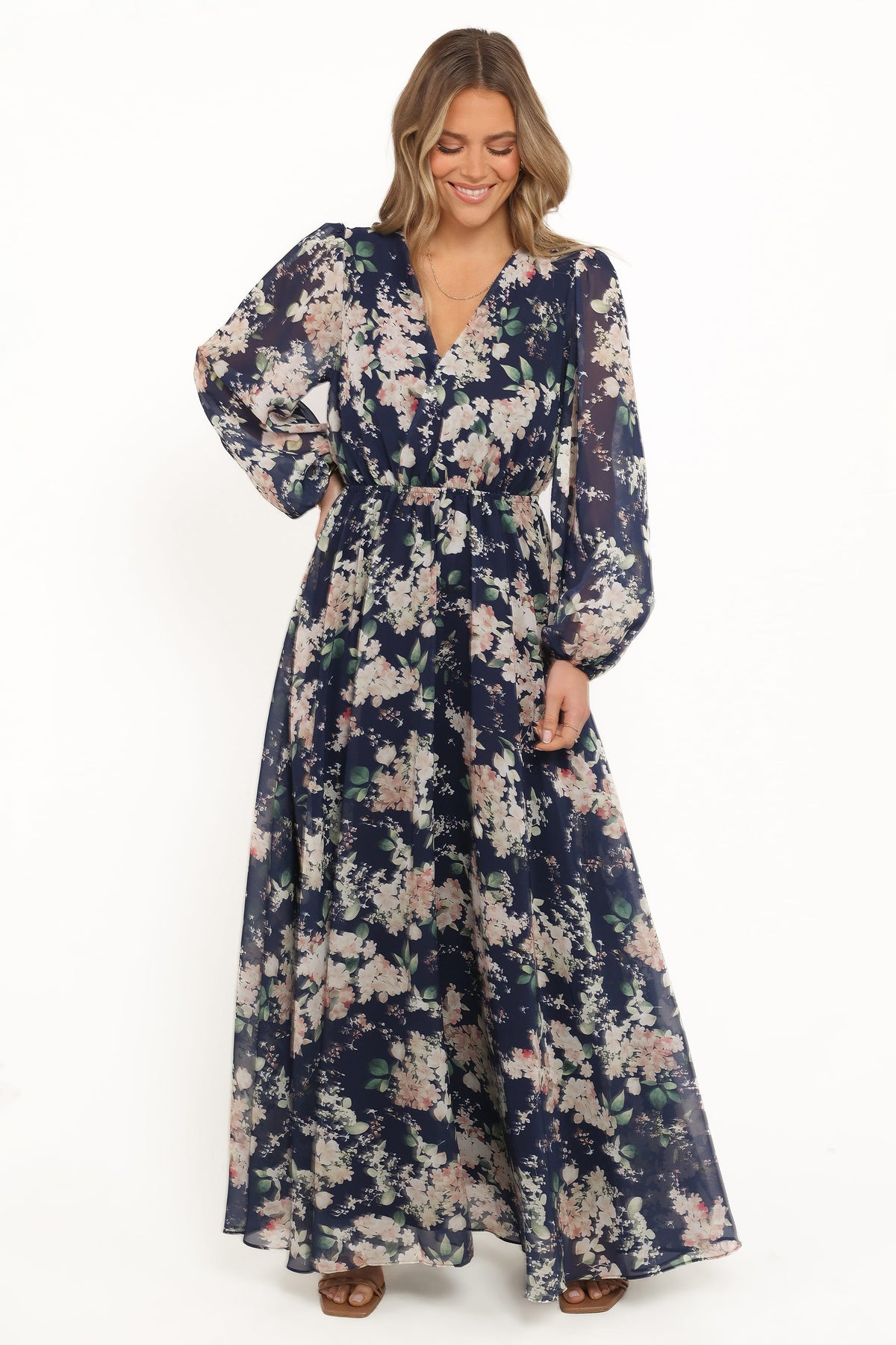 Anisa Maxi Dress in Navy Floral – view 2 of 8