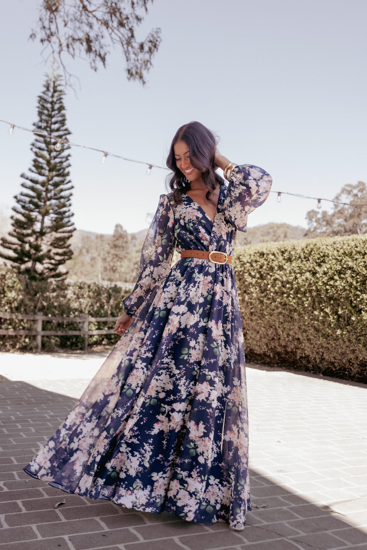 Anisa Maxi Dress in Navy Floral – view 1 of 8
