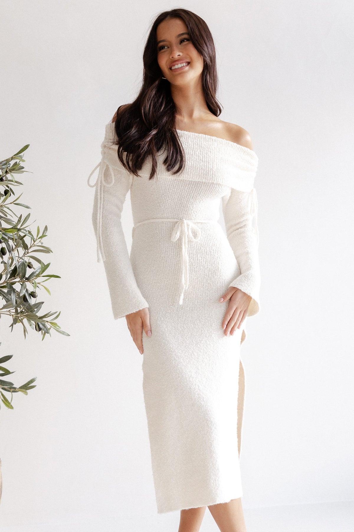 Annabelle Midi Dress in White – view 2 of 8