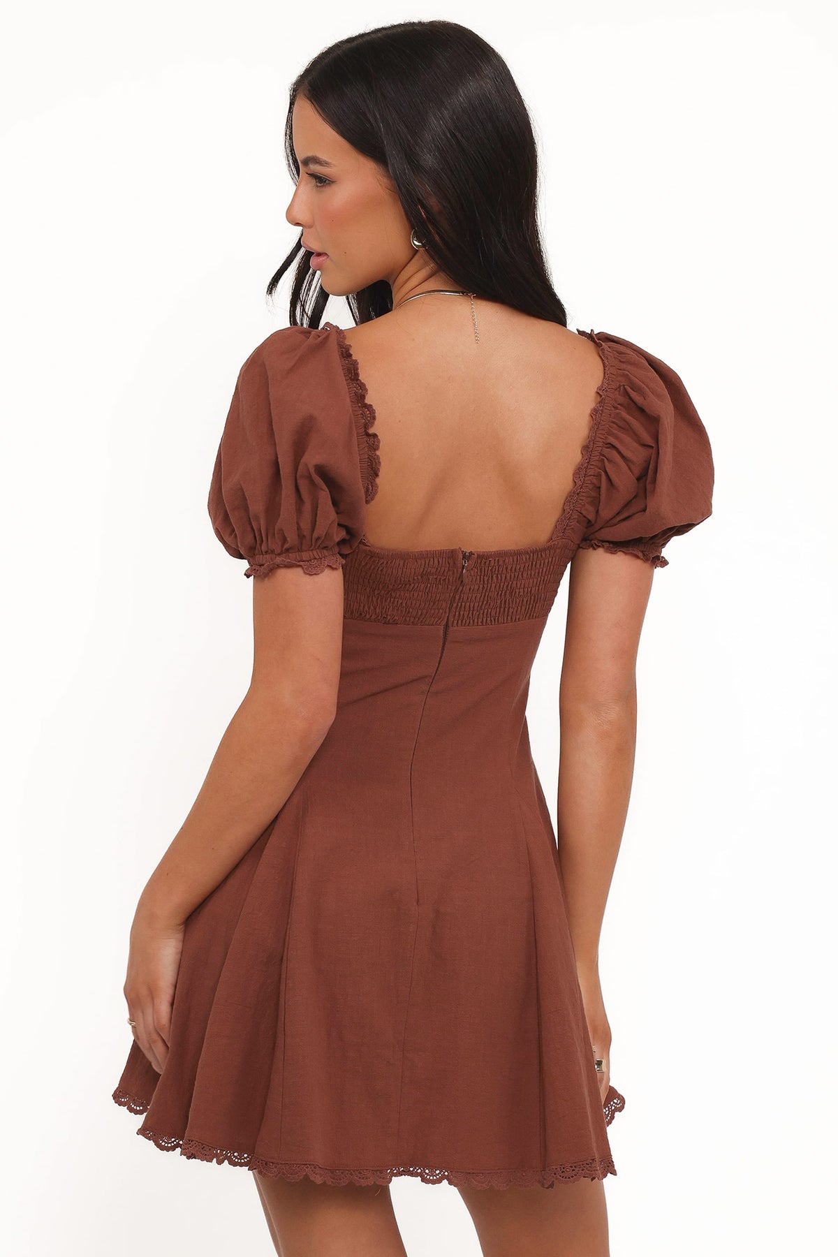 Anora Mini Dress in Cognac – view 3 of 6