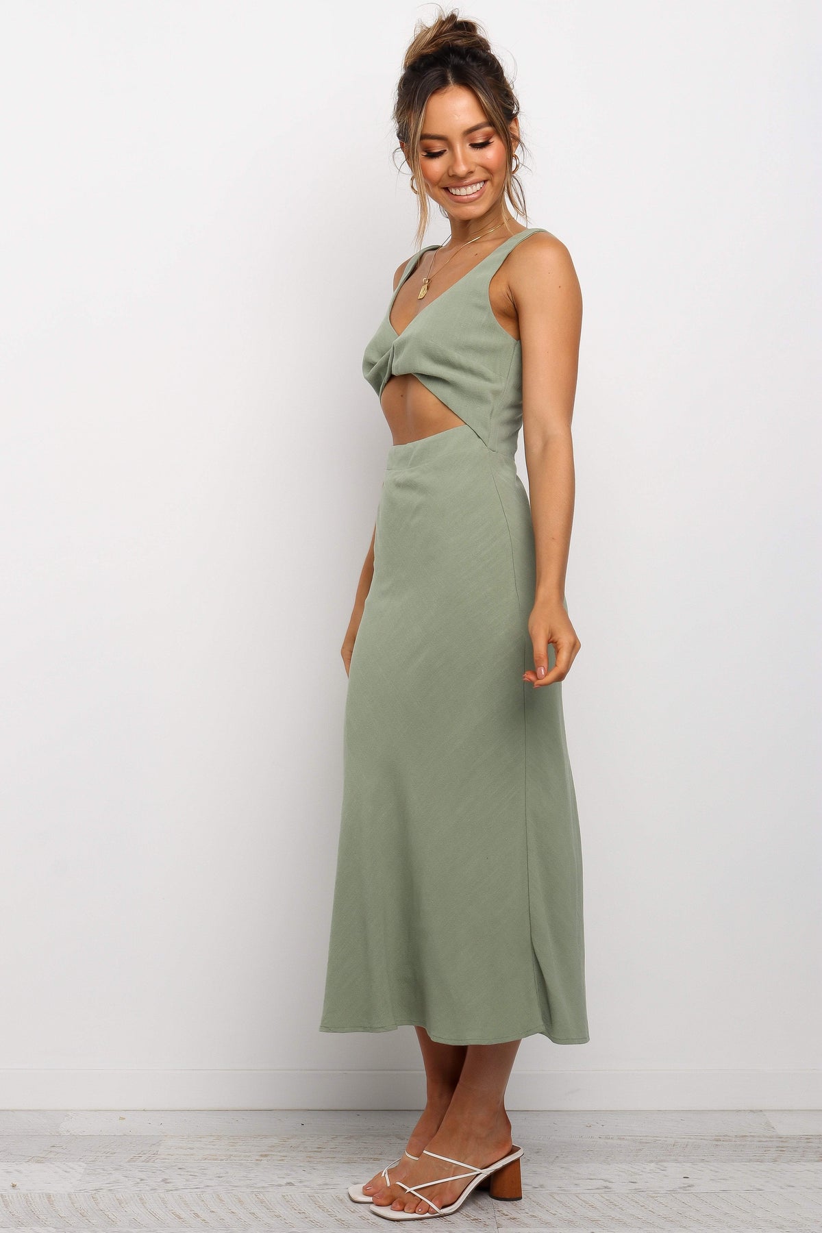Apollo Dress in Olive – view 2 of 12