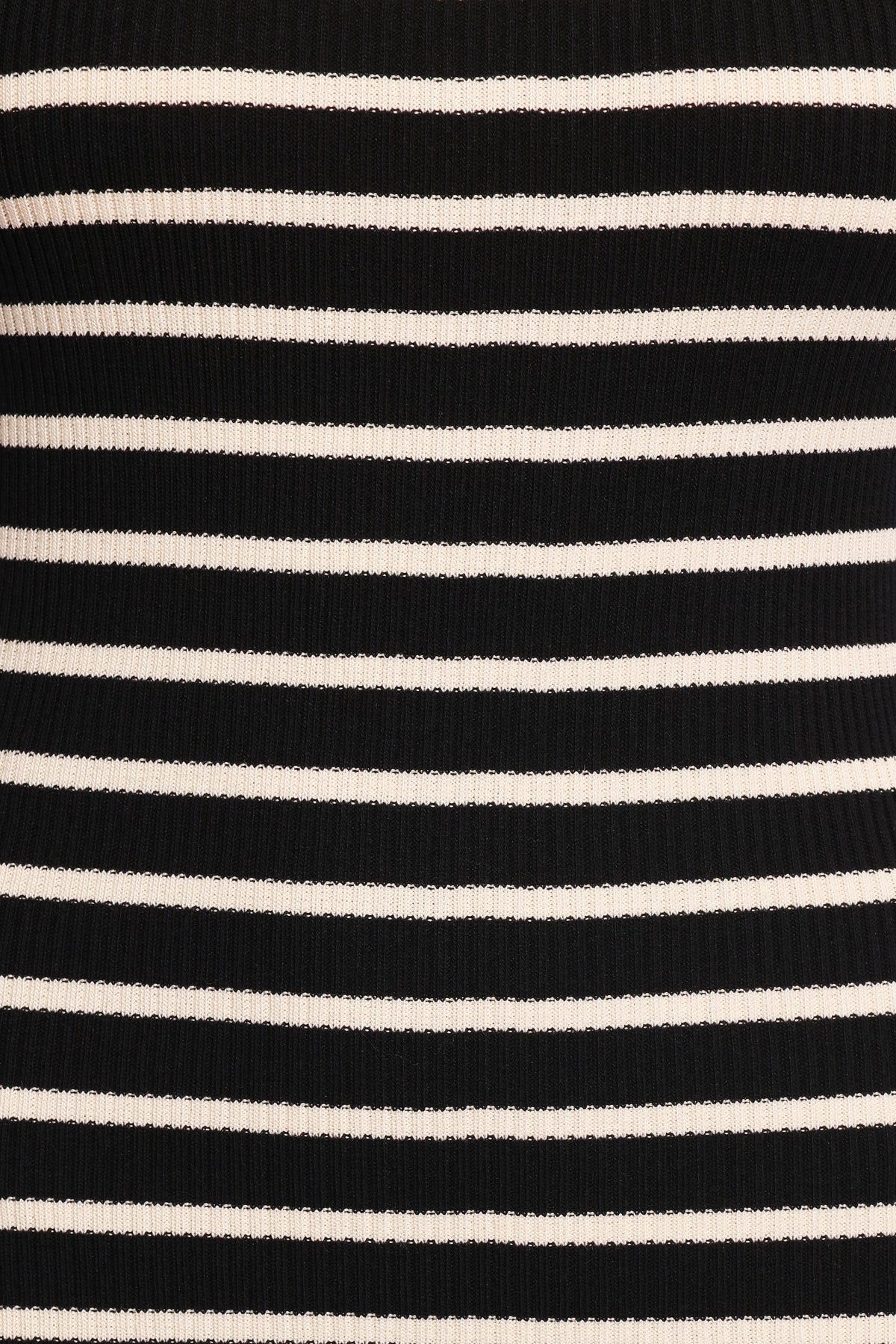 Arabella Knit Dress in Black Beige Stripe – view 6 of 7
