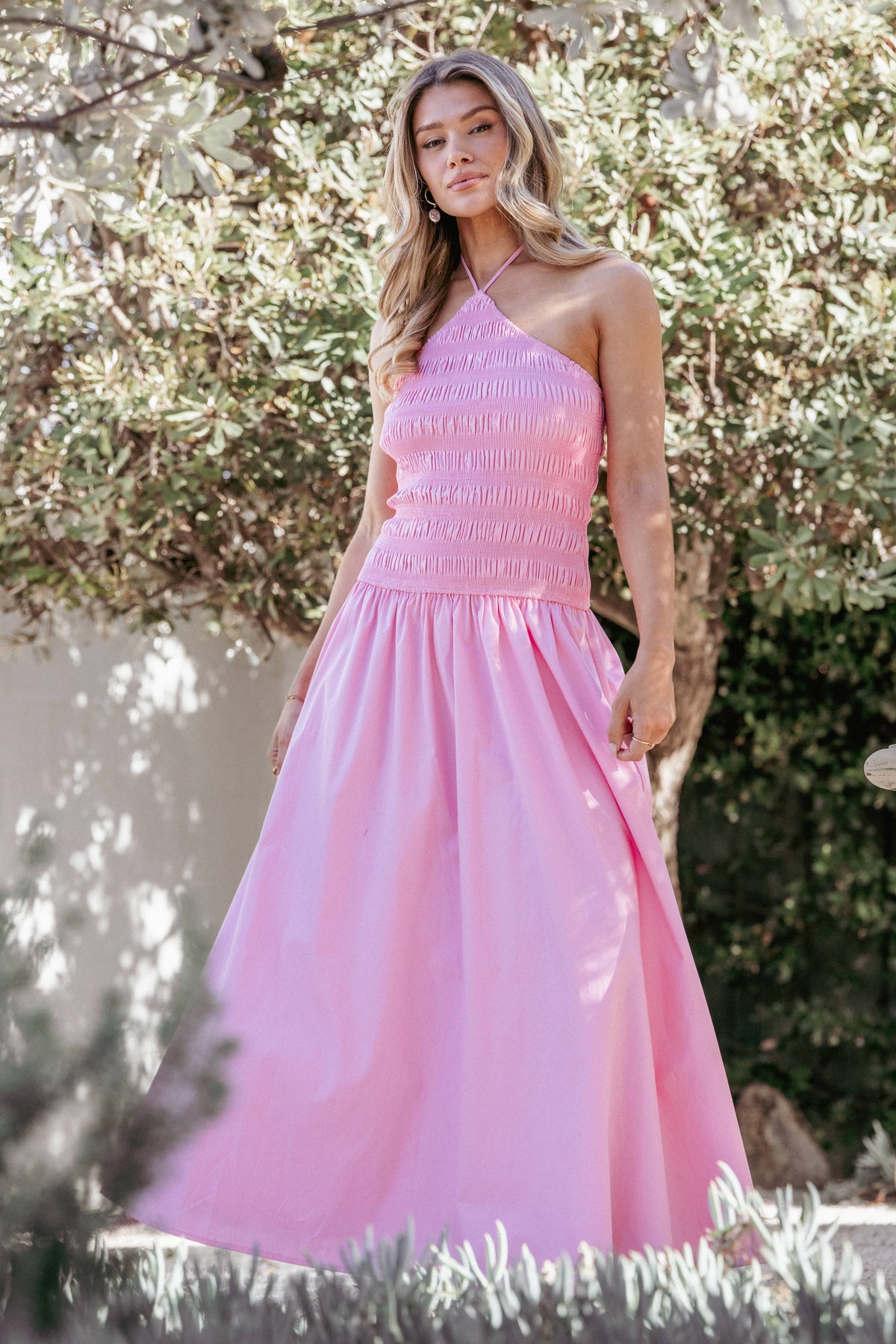 Aradia Halter Maxi Dress in Pink – view 1 of 8