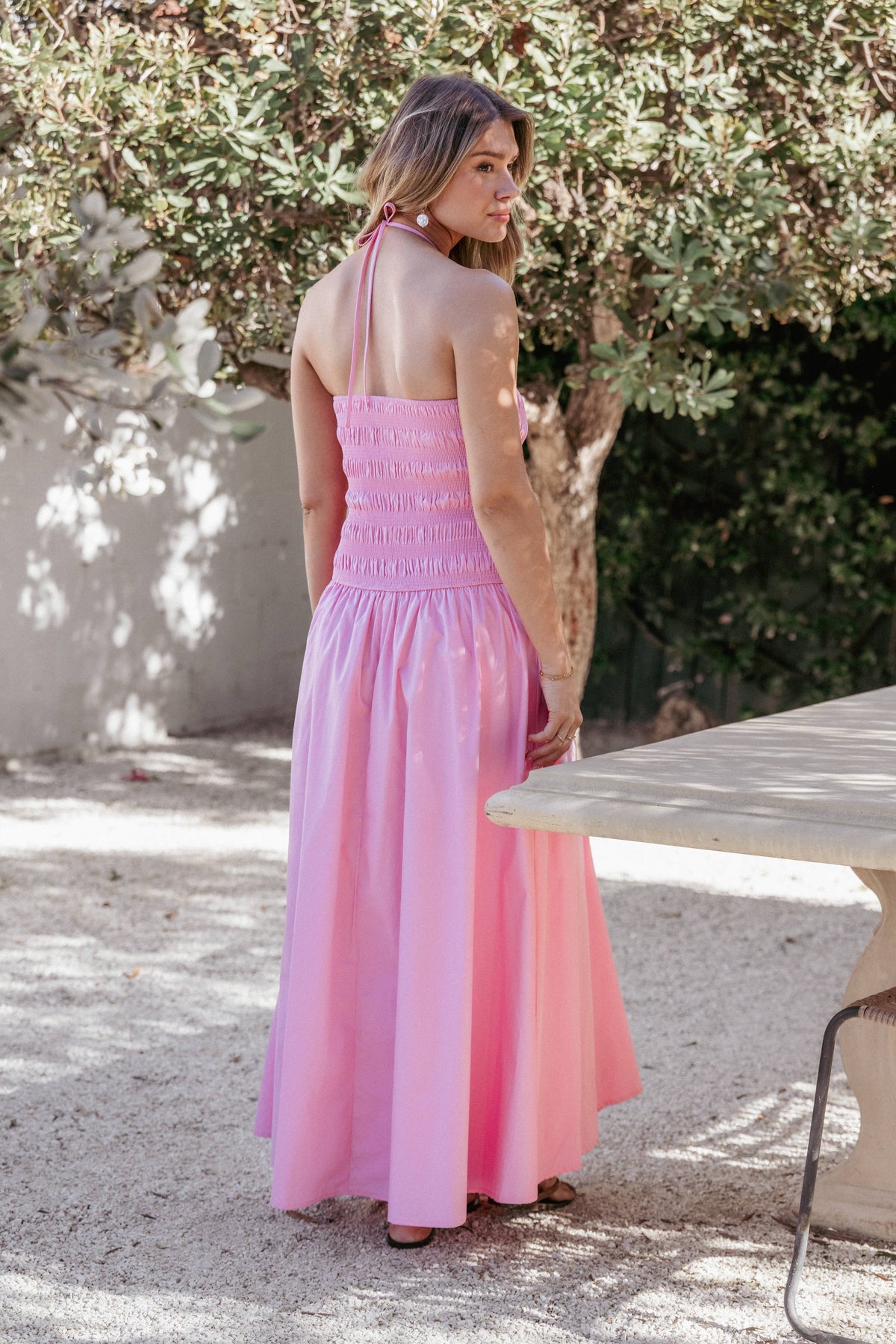 Aradia Halter Maxi Dress in Pink – view 8 of 8
