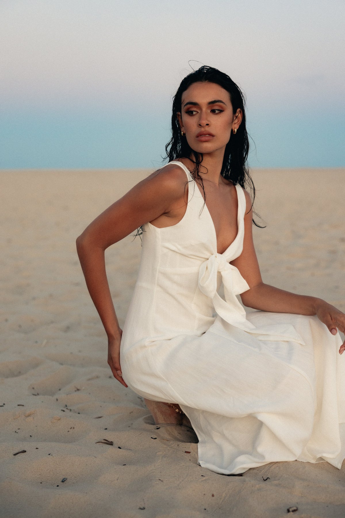 Archer Midi Dress in White – view 1 of 11
