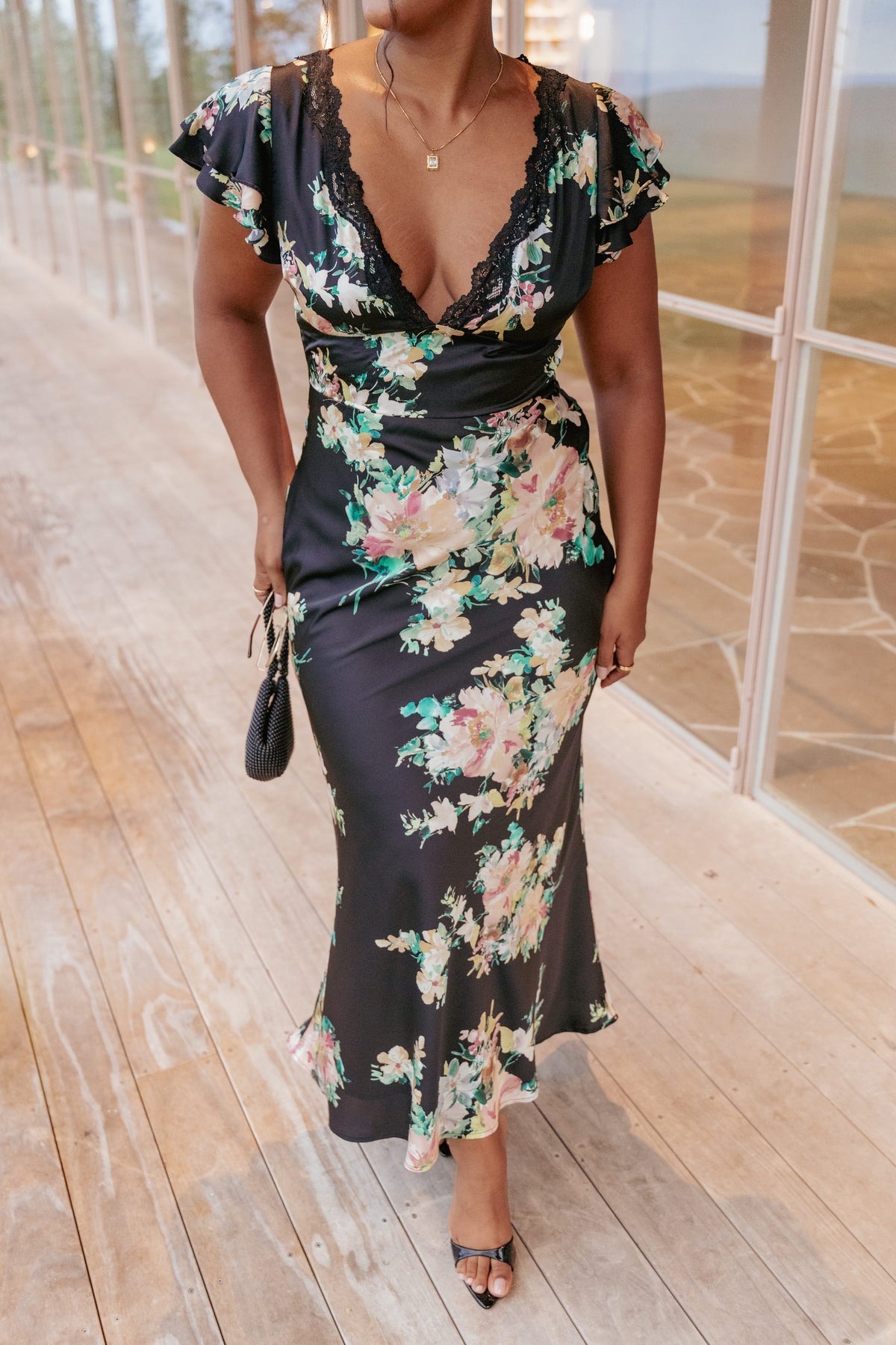 Arella Maxi Dress in Black Floral – view 7 of 7