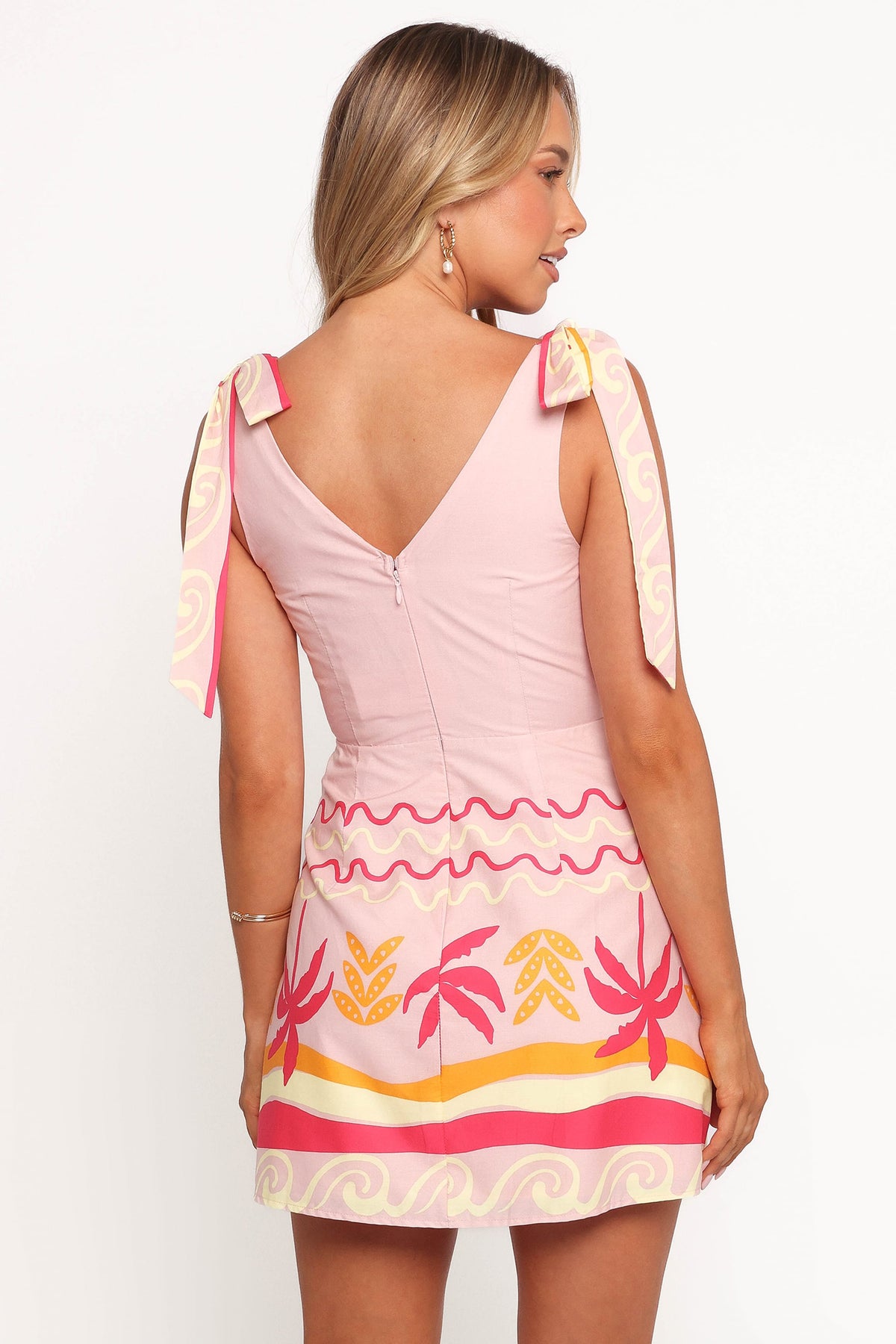Ariarne Mini Dress in Pink Palm – view 5 of 7