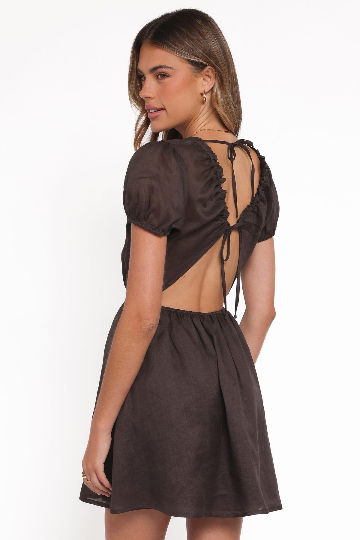 Arista Mini Dress in Espresso – view 3 of 8
