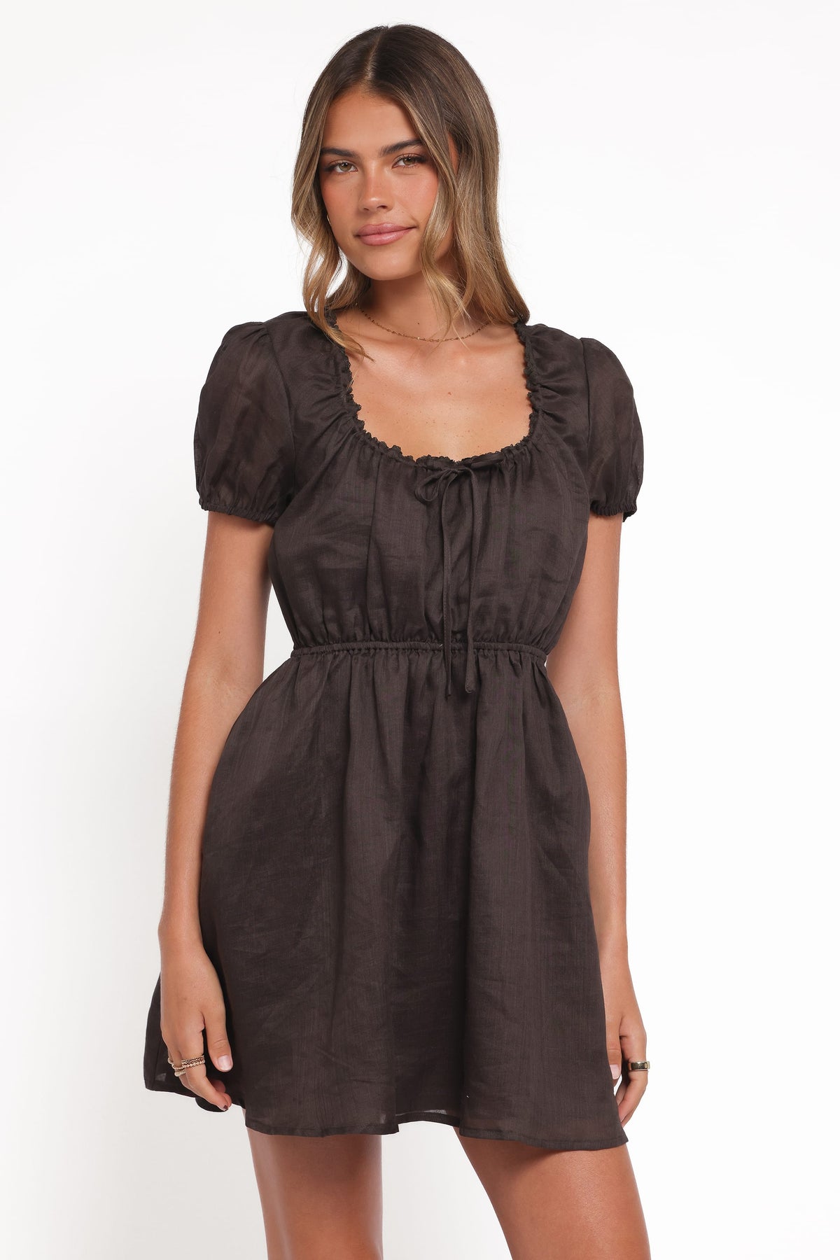 Arista Mini Dress in Espresso – view 2 of 8
