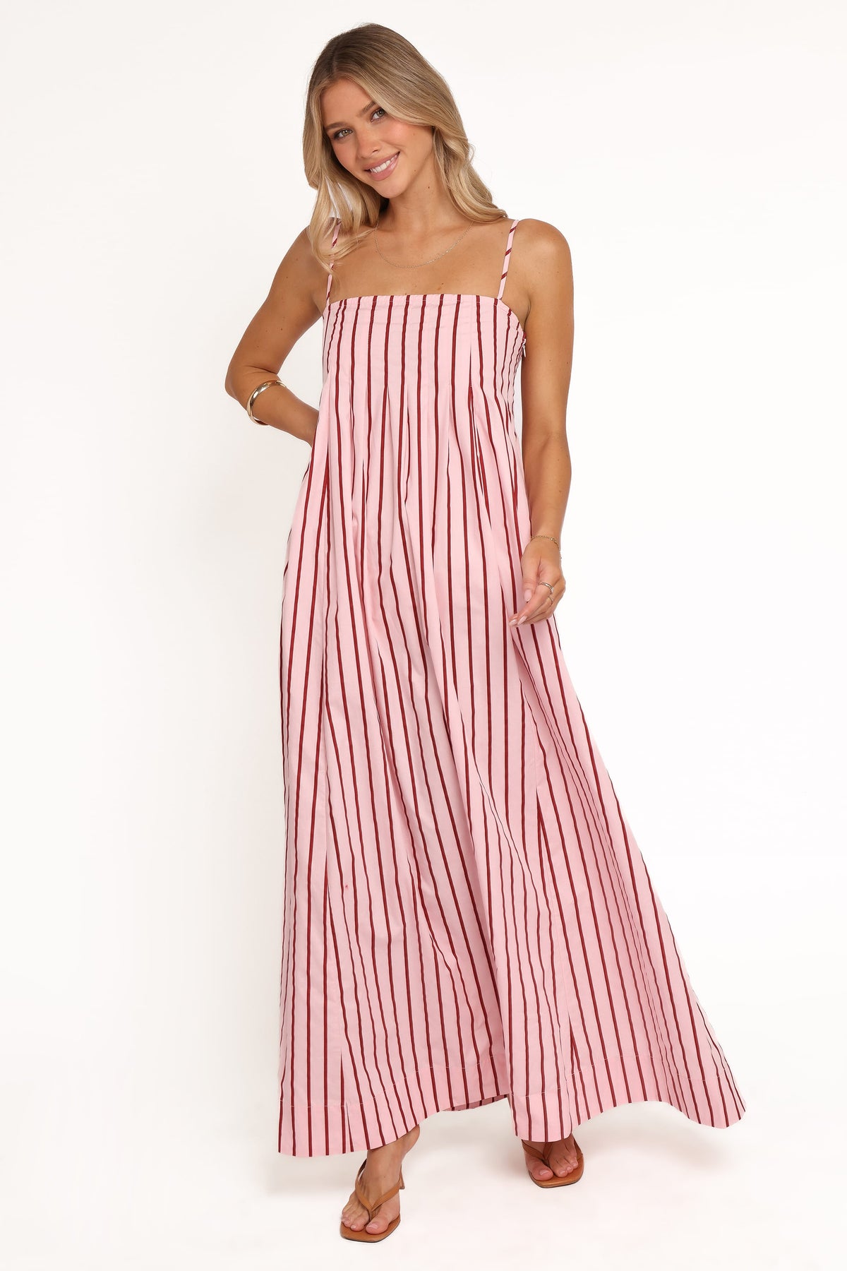 Arletta Maxi Dress in Pink Stripe – view 2 of 8