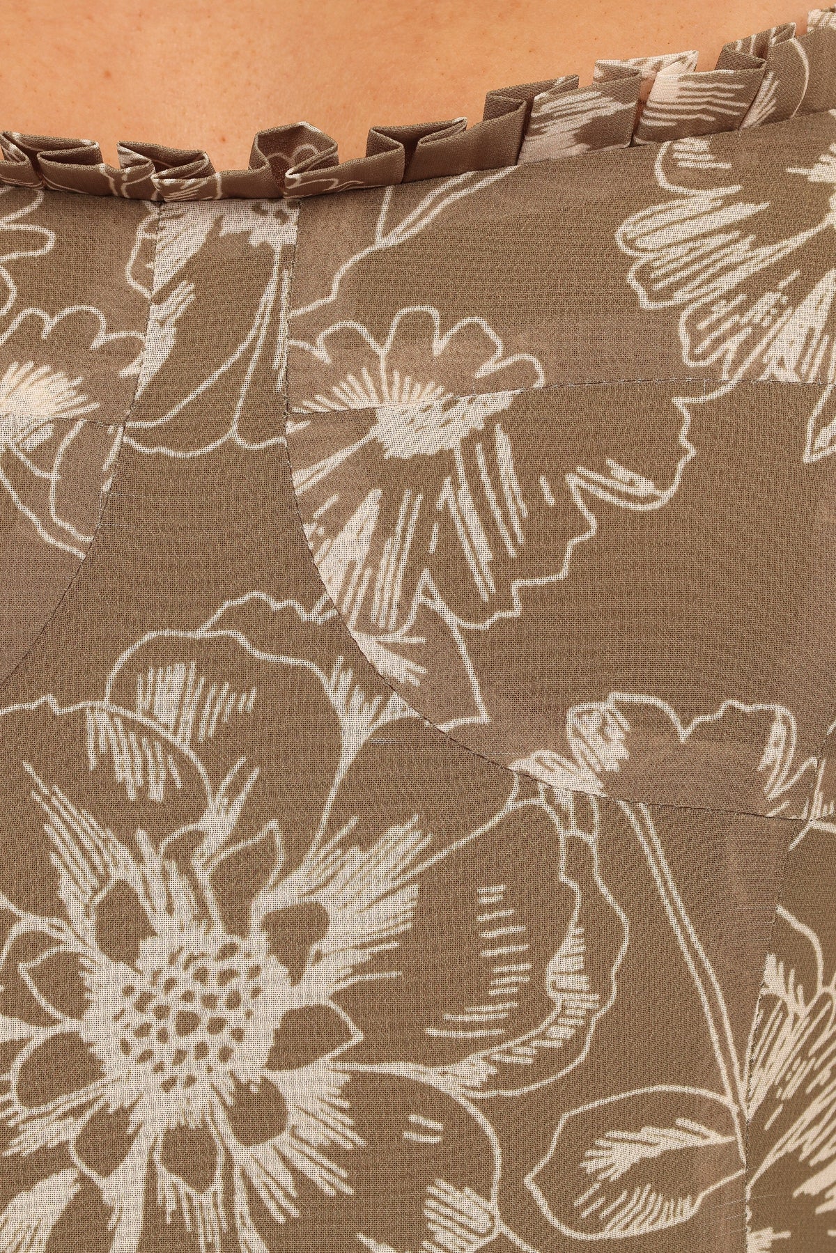 Ashton Midi Dress in Olive Floral – view 9 of 9