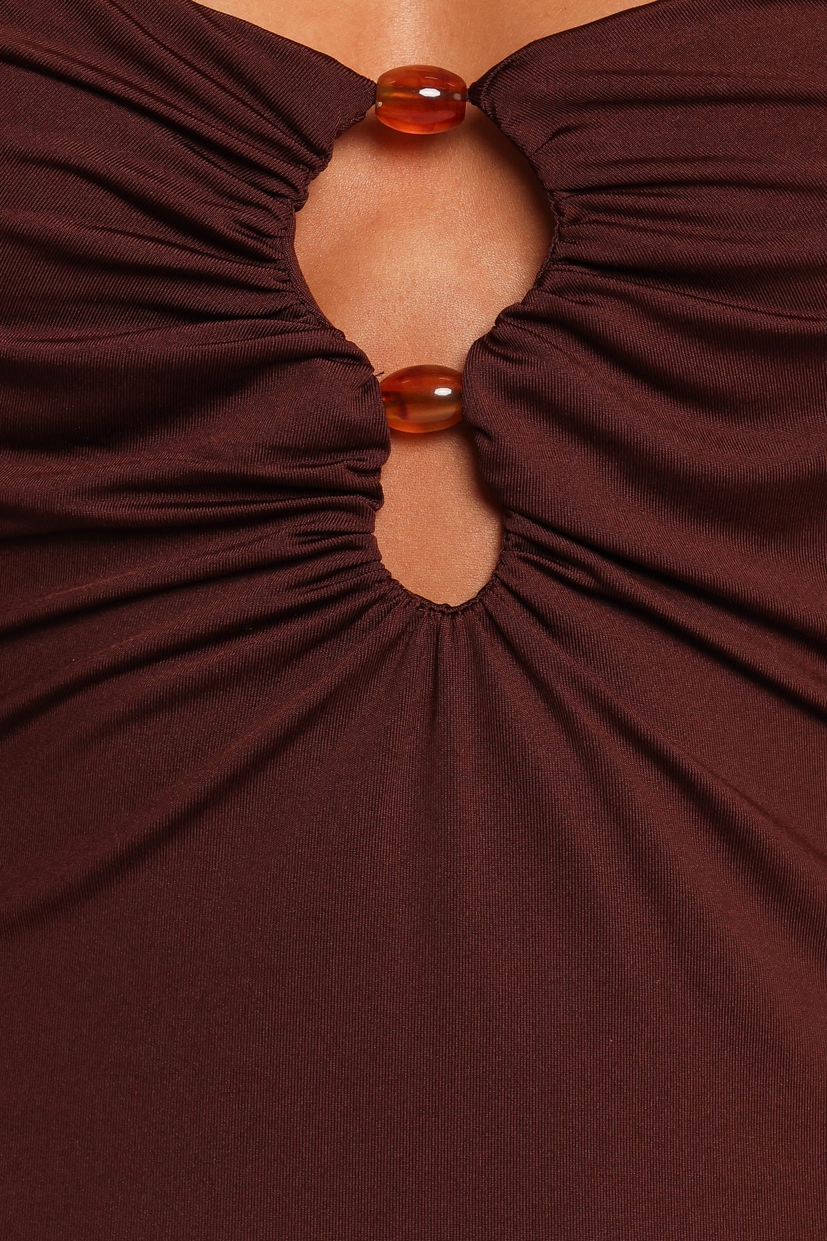 Ashy Midi Dress in Brown – view 6 of 6