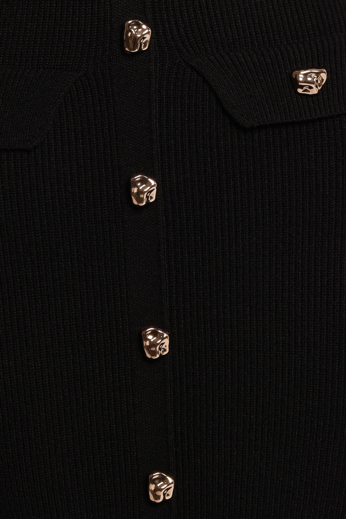Aspen Button Up Knit Dress in Black – view 6 of 7
