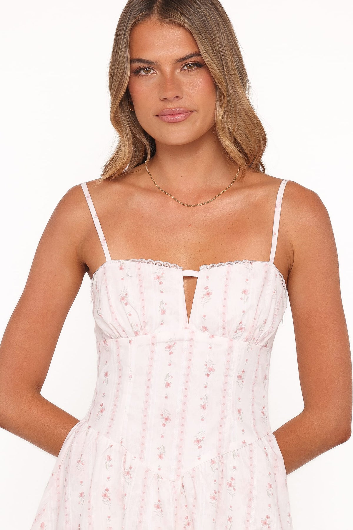 Athena Mini Dress in White Floral – view 2 of 8