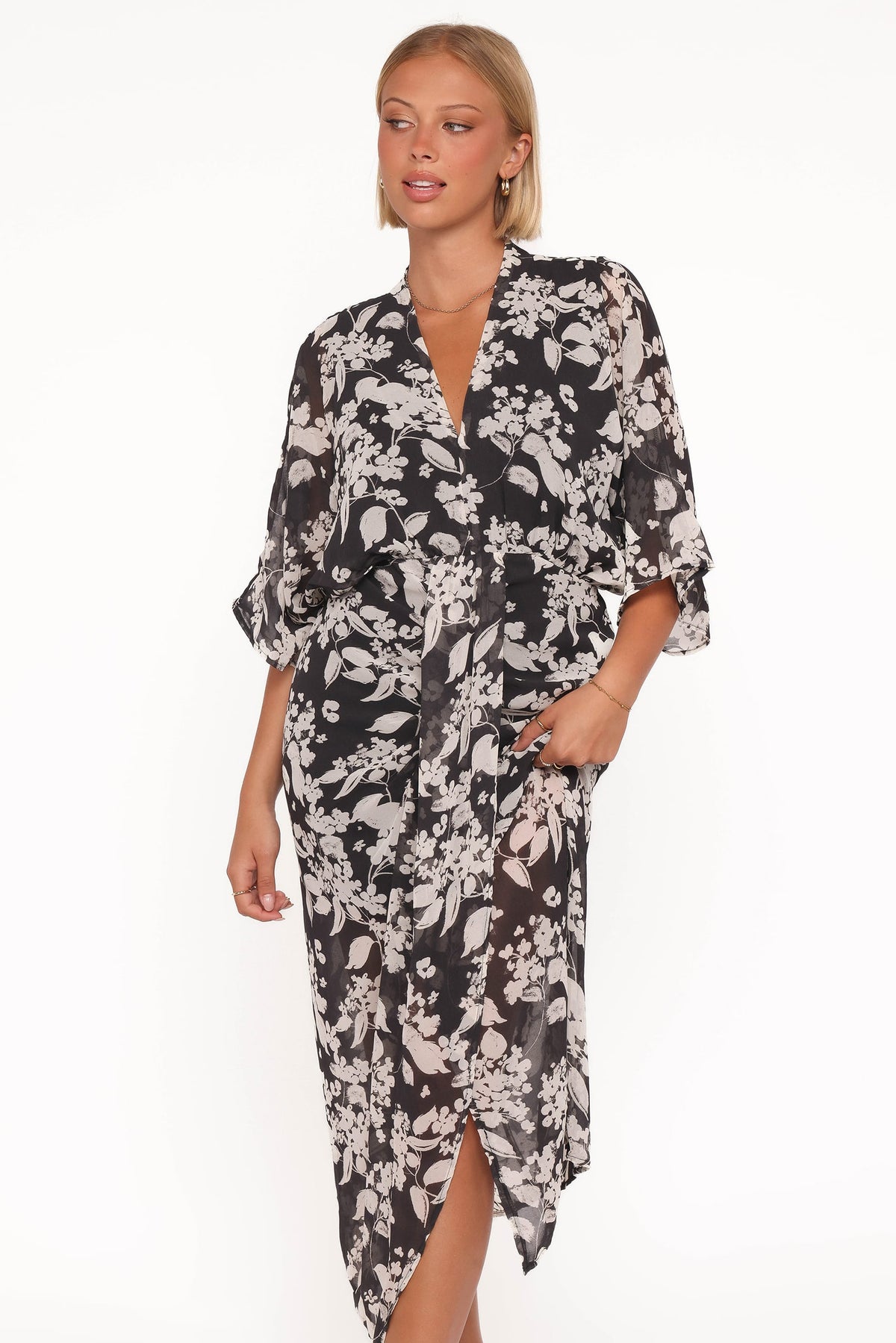 Audrina Maxi Dress in Black Floral – view 1 of 6