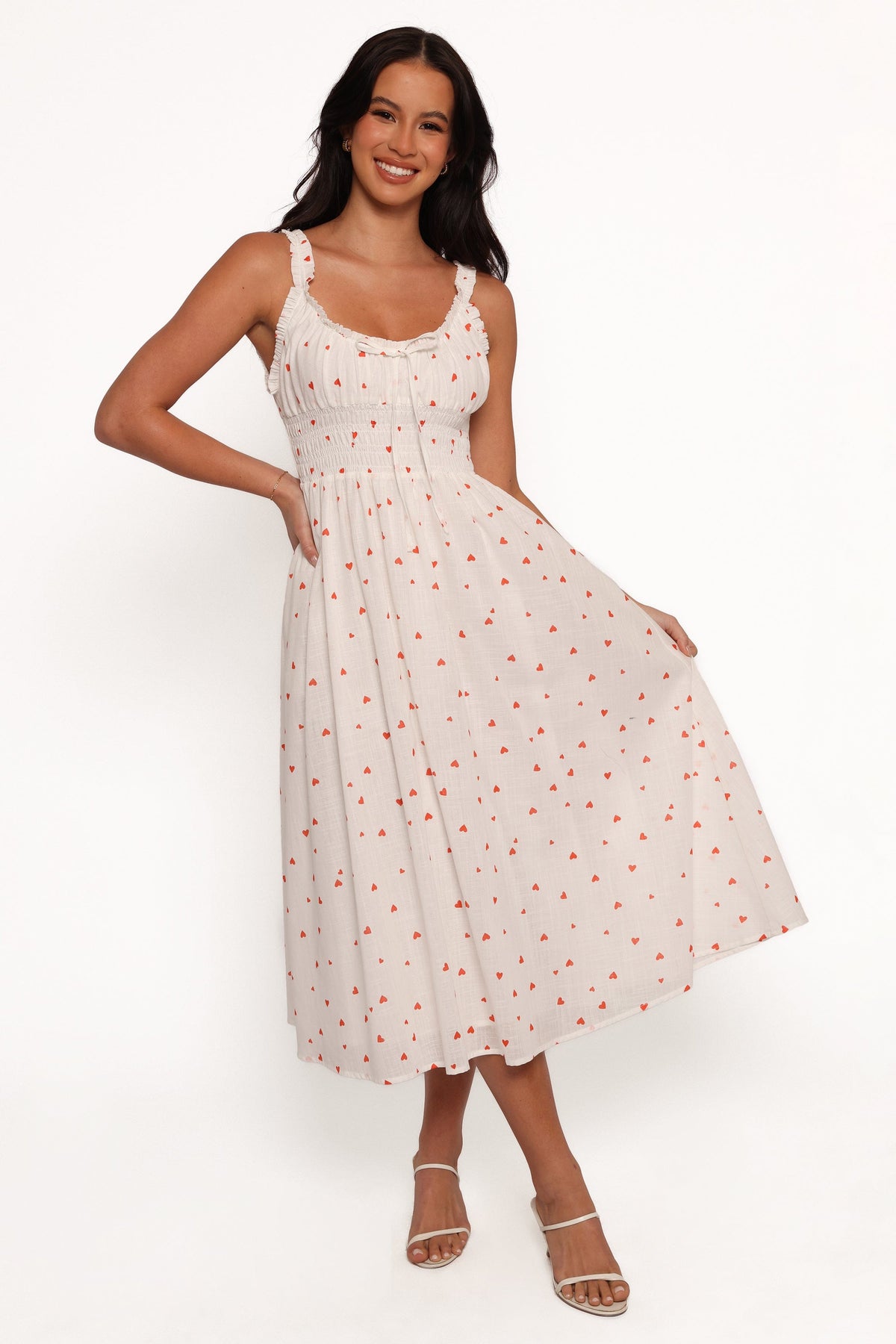 Auguste Midi Dress in Ditsy Heart – view 3 of 8