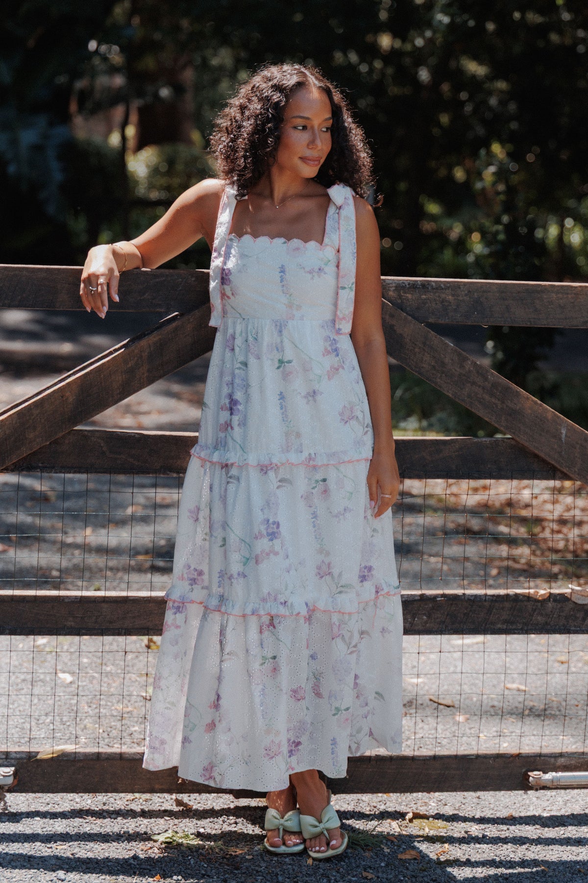Aurelia Maxi Dress in Purple Floral – view 1 of 7