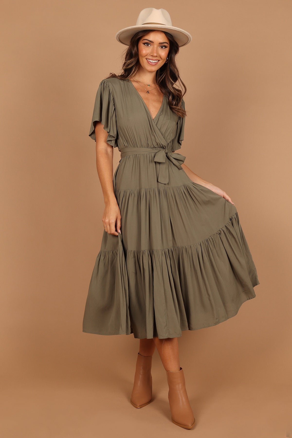 Barker Dress in Olive – view 1 of 8