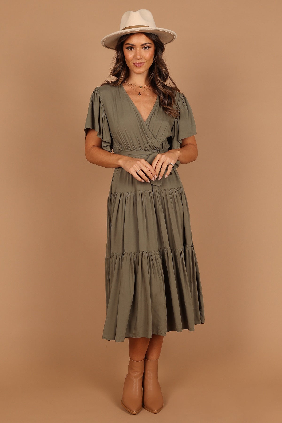 Barker Dress in Olive – view 8 of 8