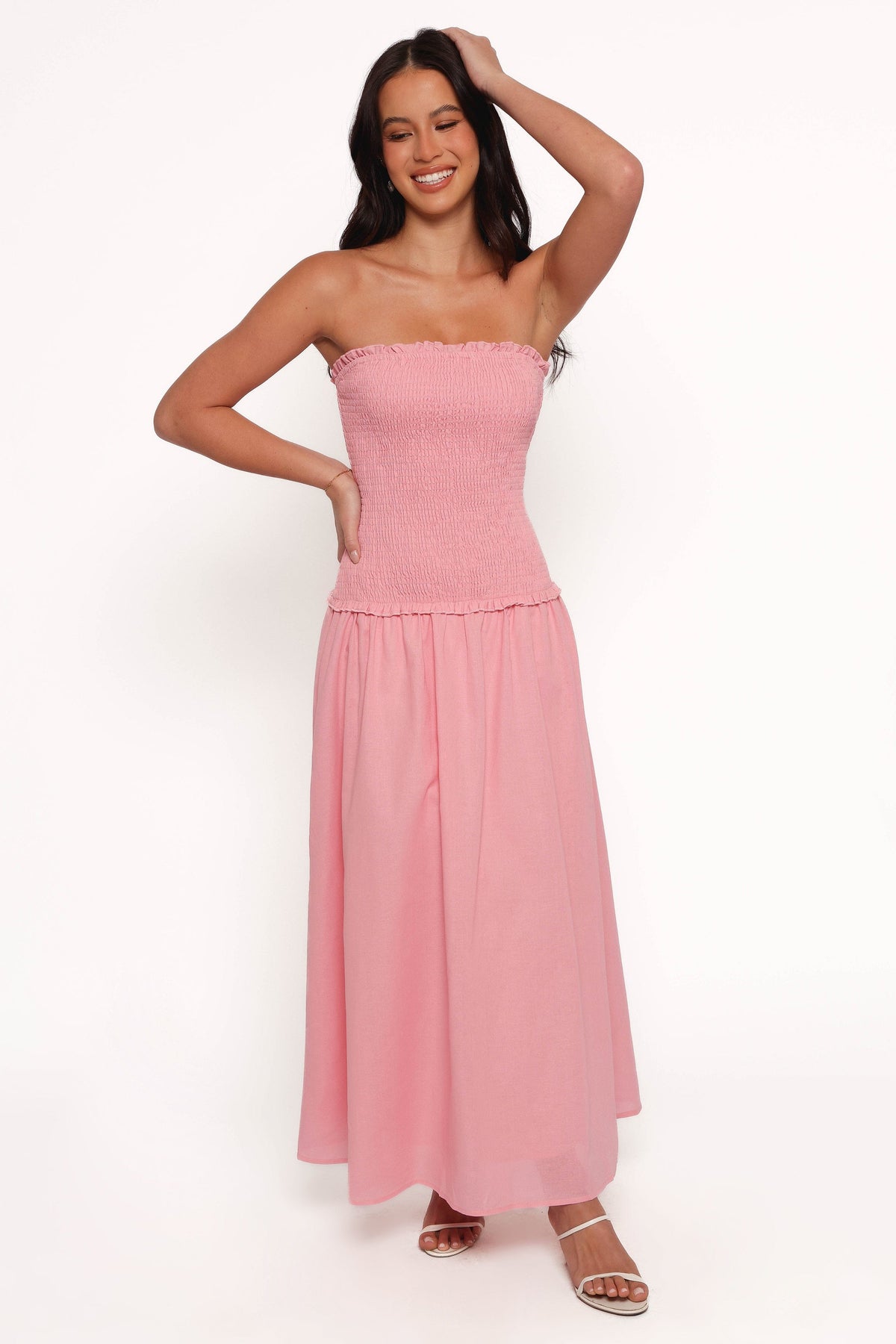 Bea Maxi Dress in Soft Pink – view 3 of 8