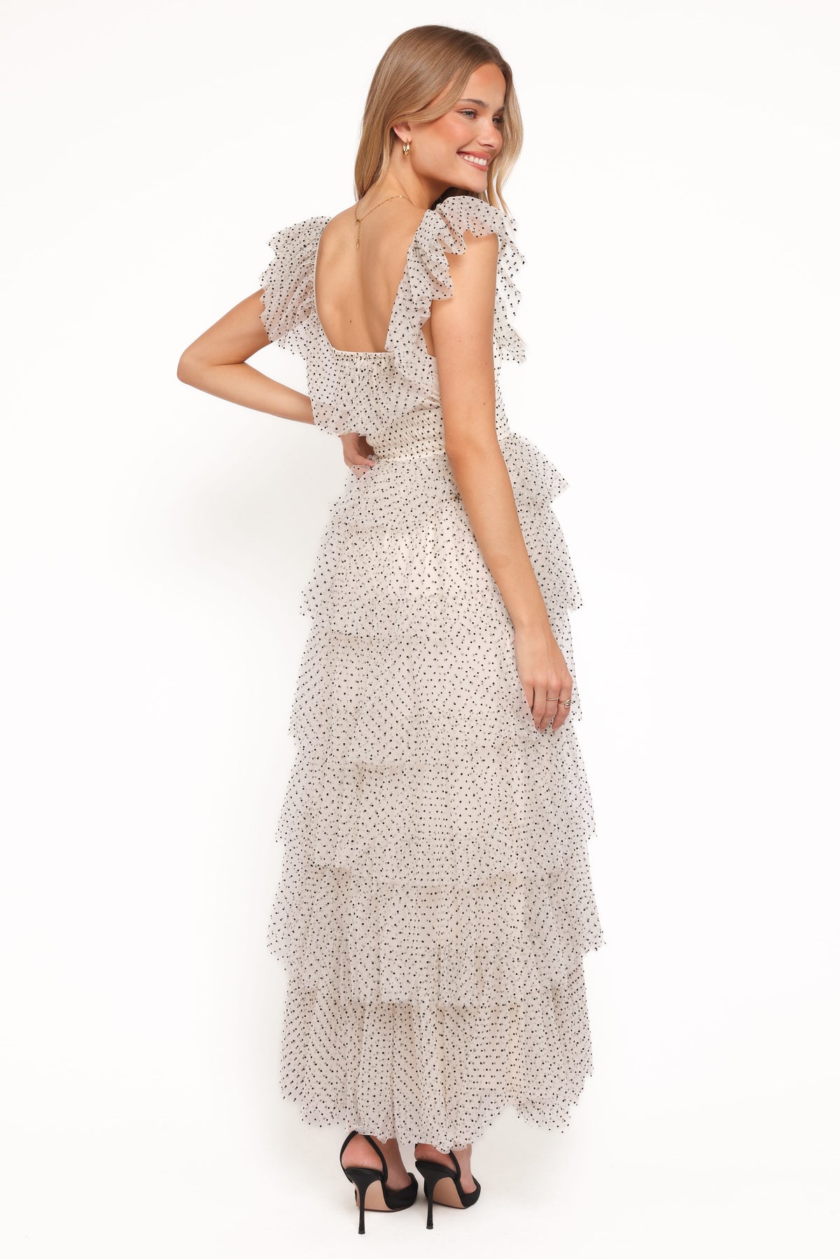 Belle Maxi Dress in Cream Polka Dot – view 5 of 7