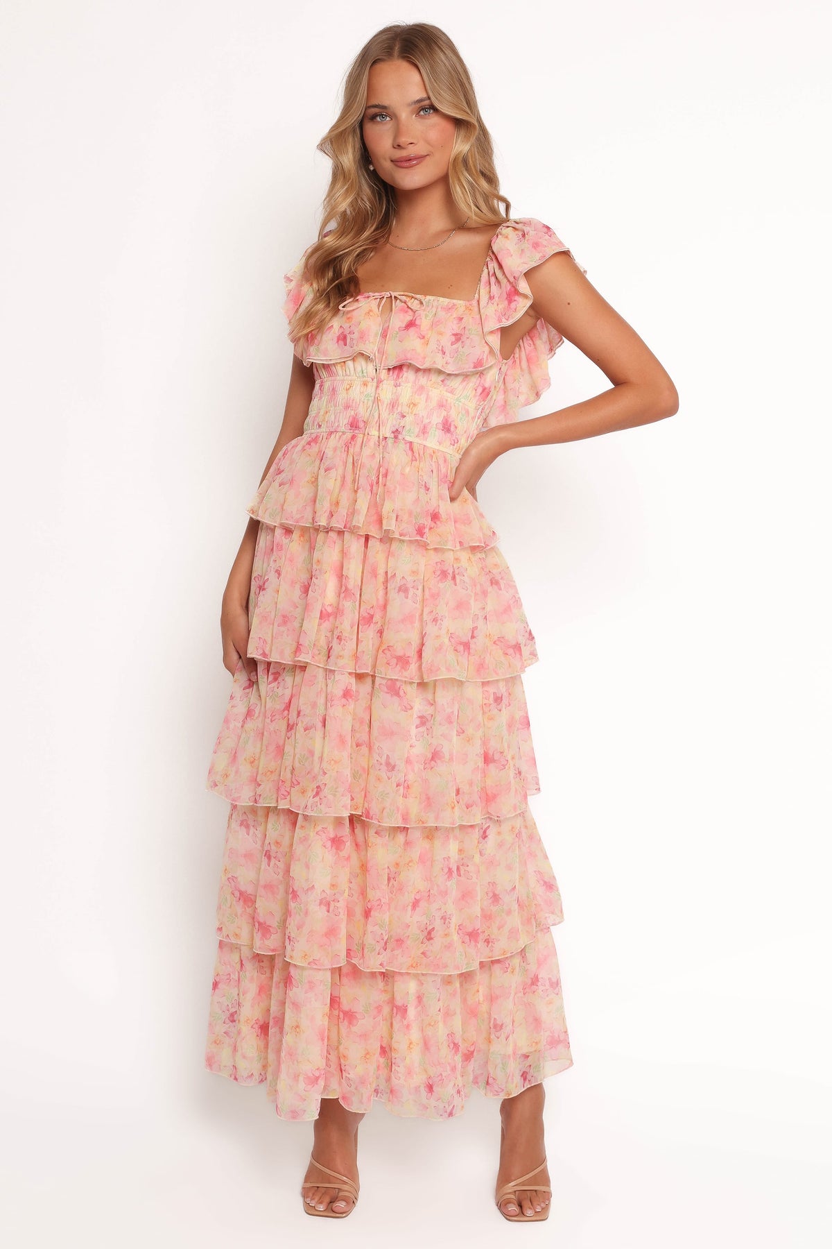 Belle Maxi Dress in Pink Floral – view 3 of 9