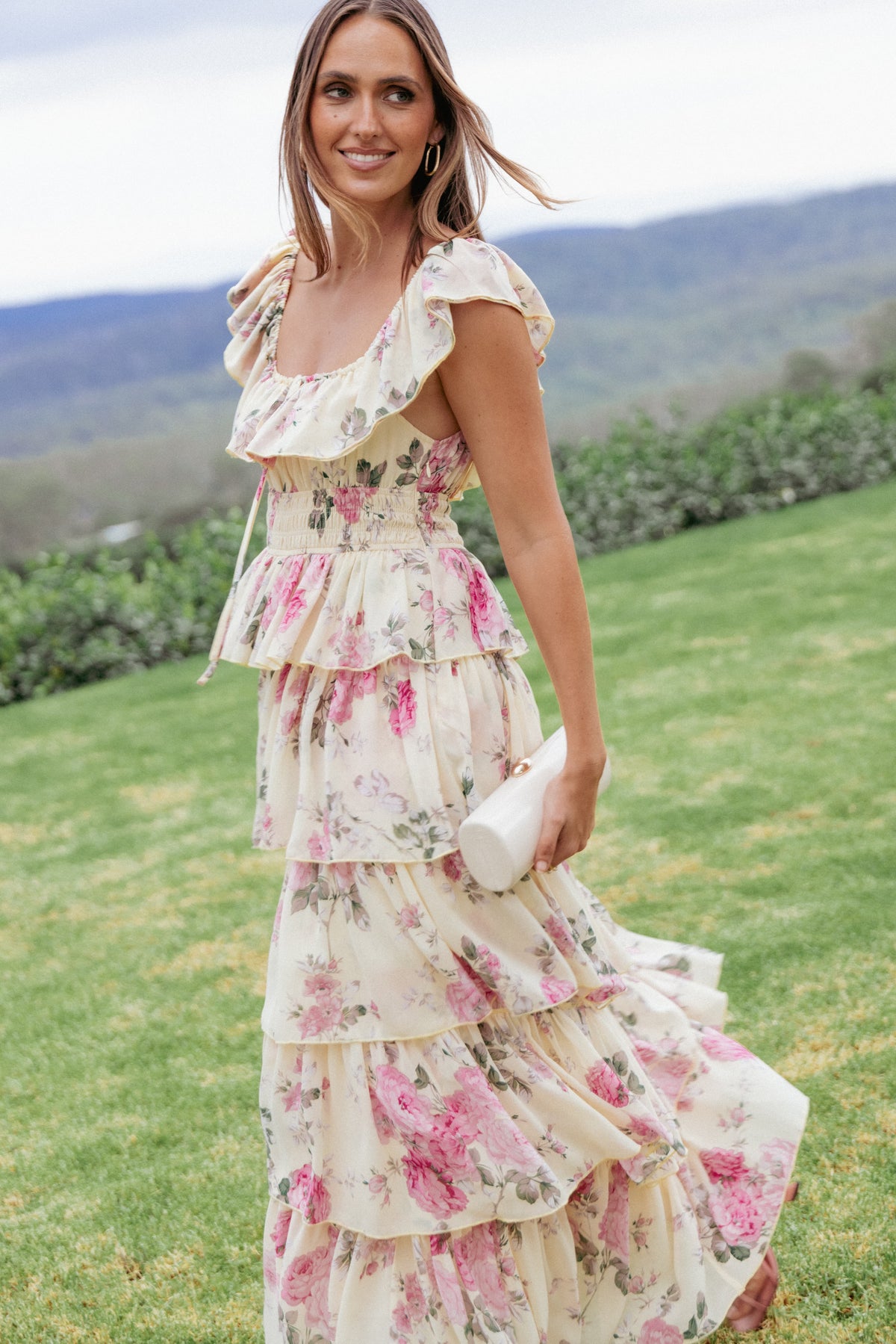 Belle Maxi Dress in Yellow Floral – view 1 of 8