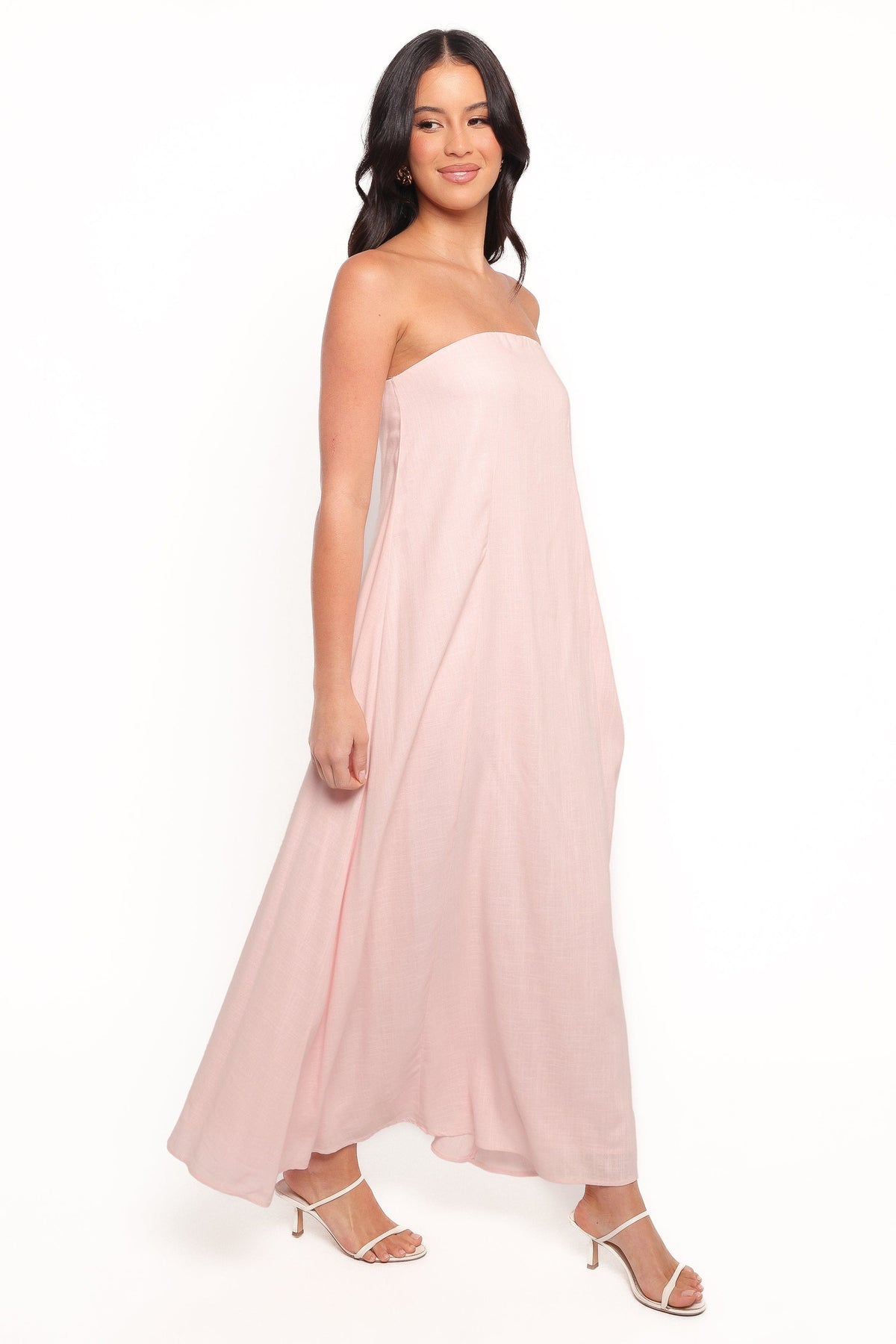 Bethany Strapless Midi Dress in Rosewater – view 6 of 9