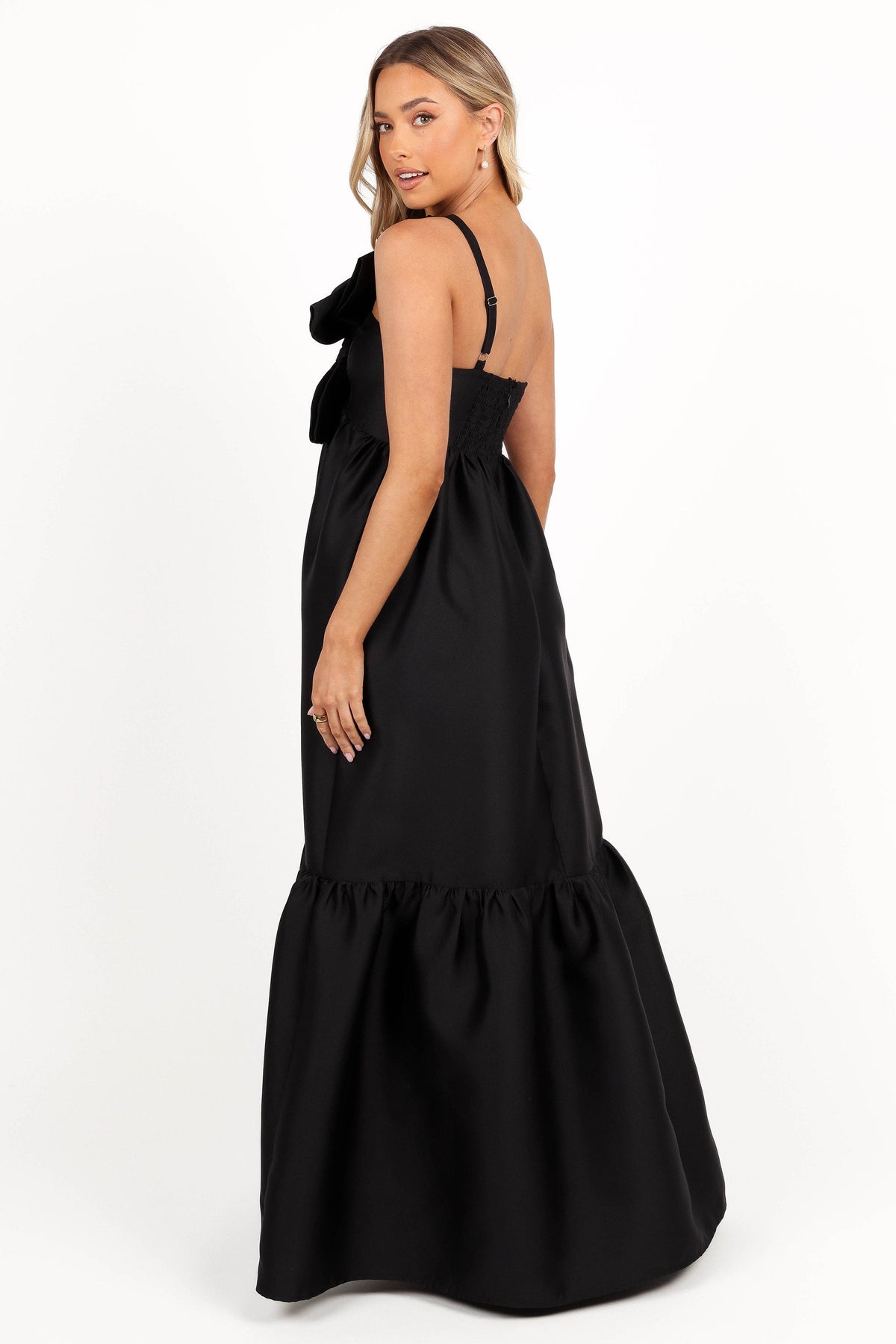 Betina Bow Front Maxi Dress in Black – view 6 of 8
