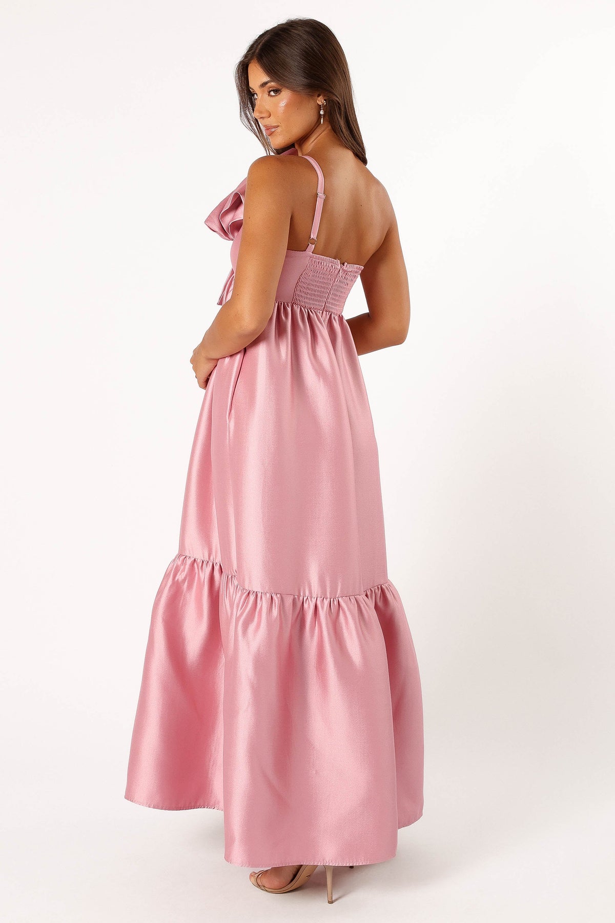Betina Bow Front Maxi Dress in Dusty Rose – view 6 of 11
