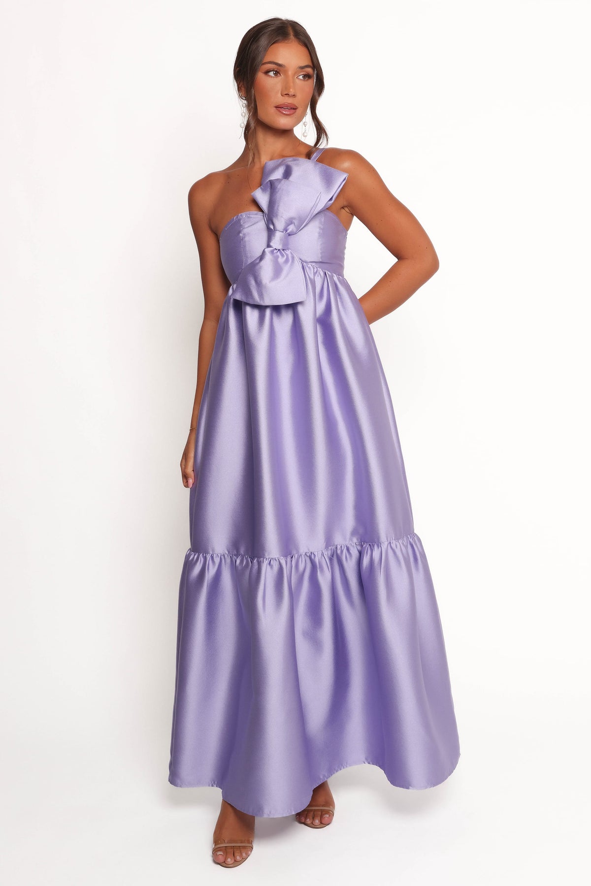Betina Bow Front Maxi Dress in Lilac – view 2 of 8