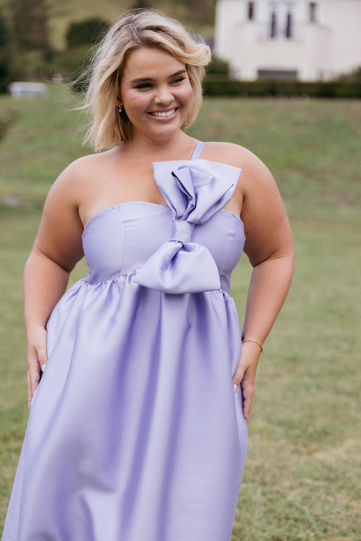 Betina Bow Front Maxi Dress in Lilac – view 8 of 8