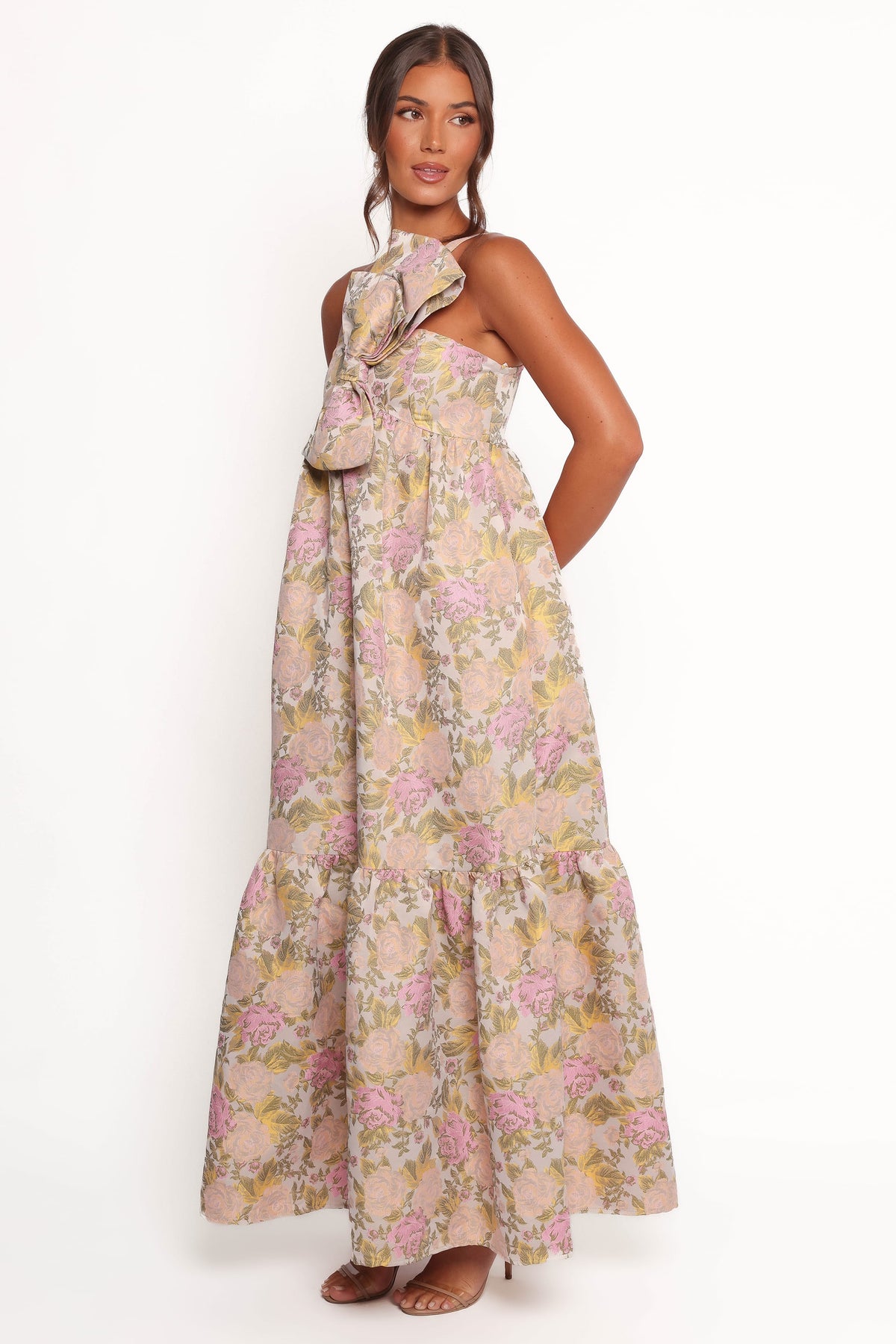 Betina Bow Front Maxi Dress in Multi Floral – view 5 of 9