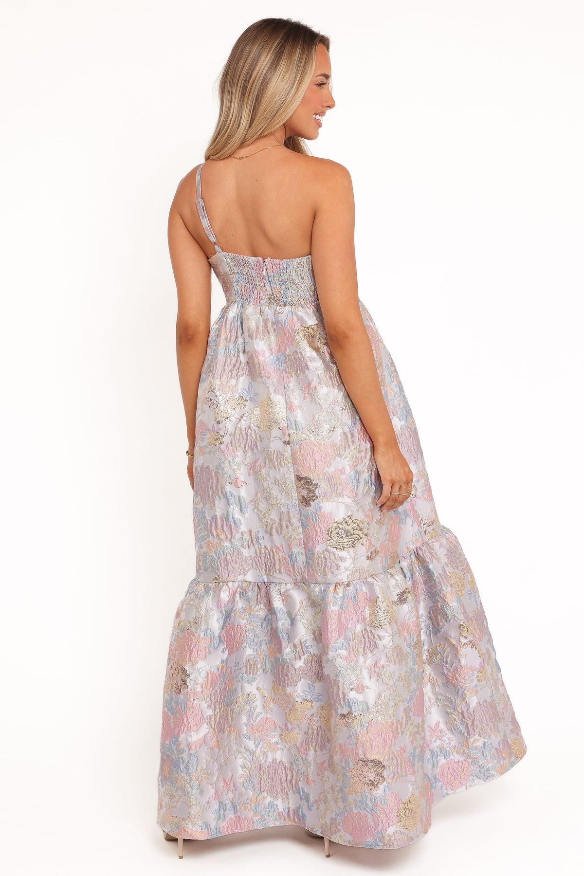 Betina Bow Front Maxi Dress in Pale Blue Floral – view 4 of 7