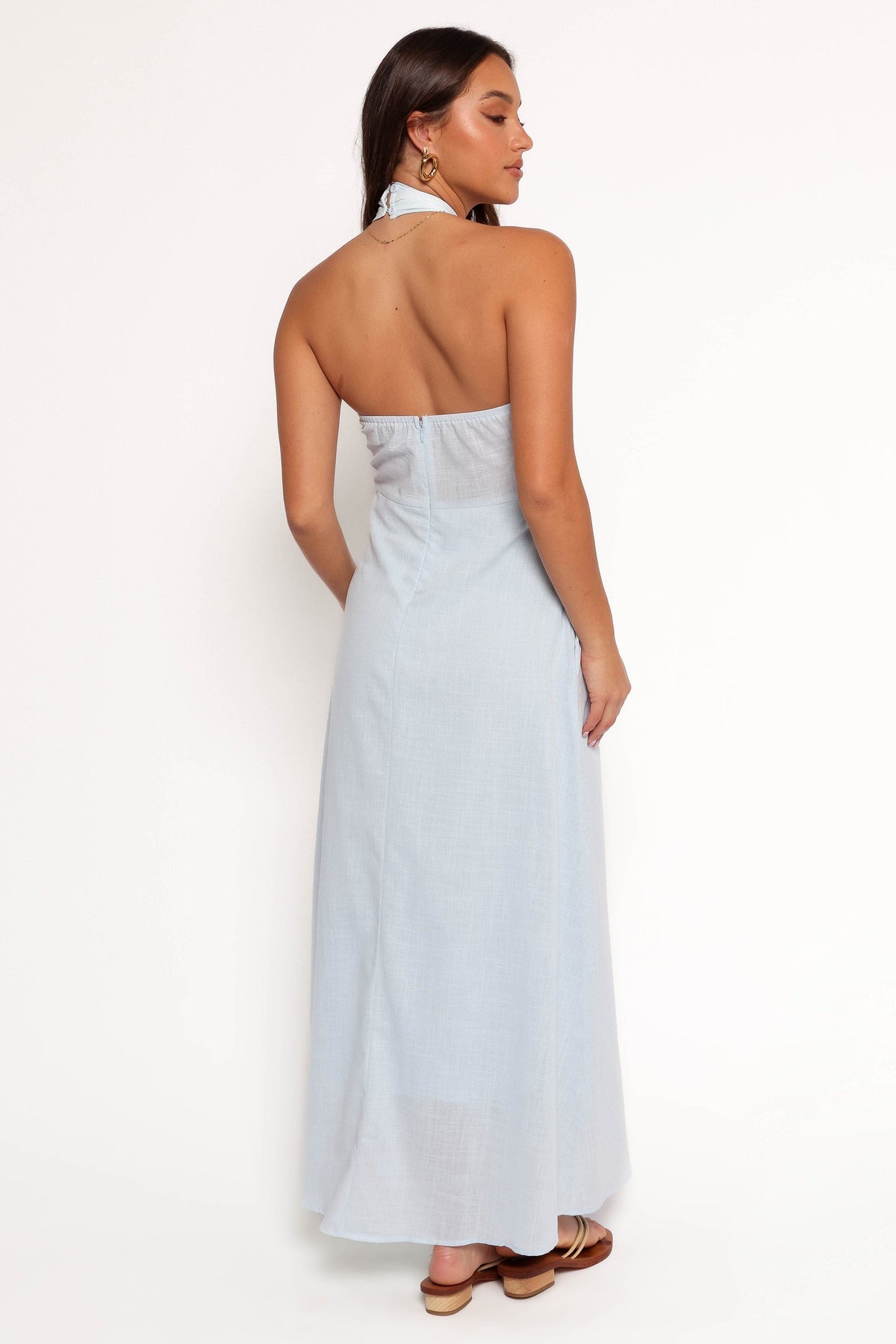 Betsy Halterneck Maxi Dress in Pale Blue – view 4 of 9