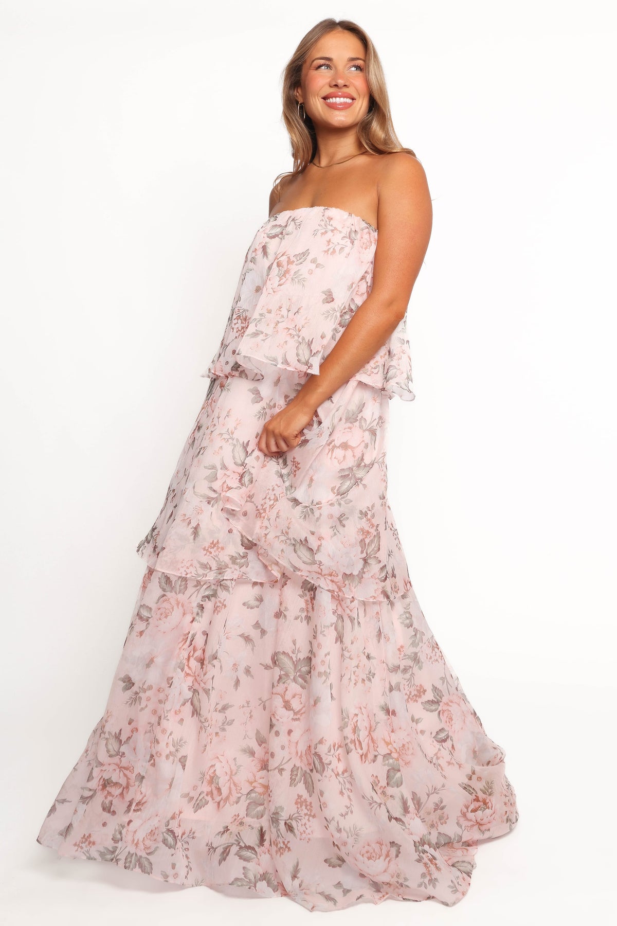 Bloom Strapless Maxi Dress in Floral – view 2 of 9