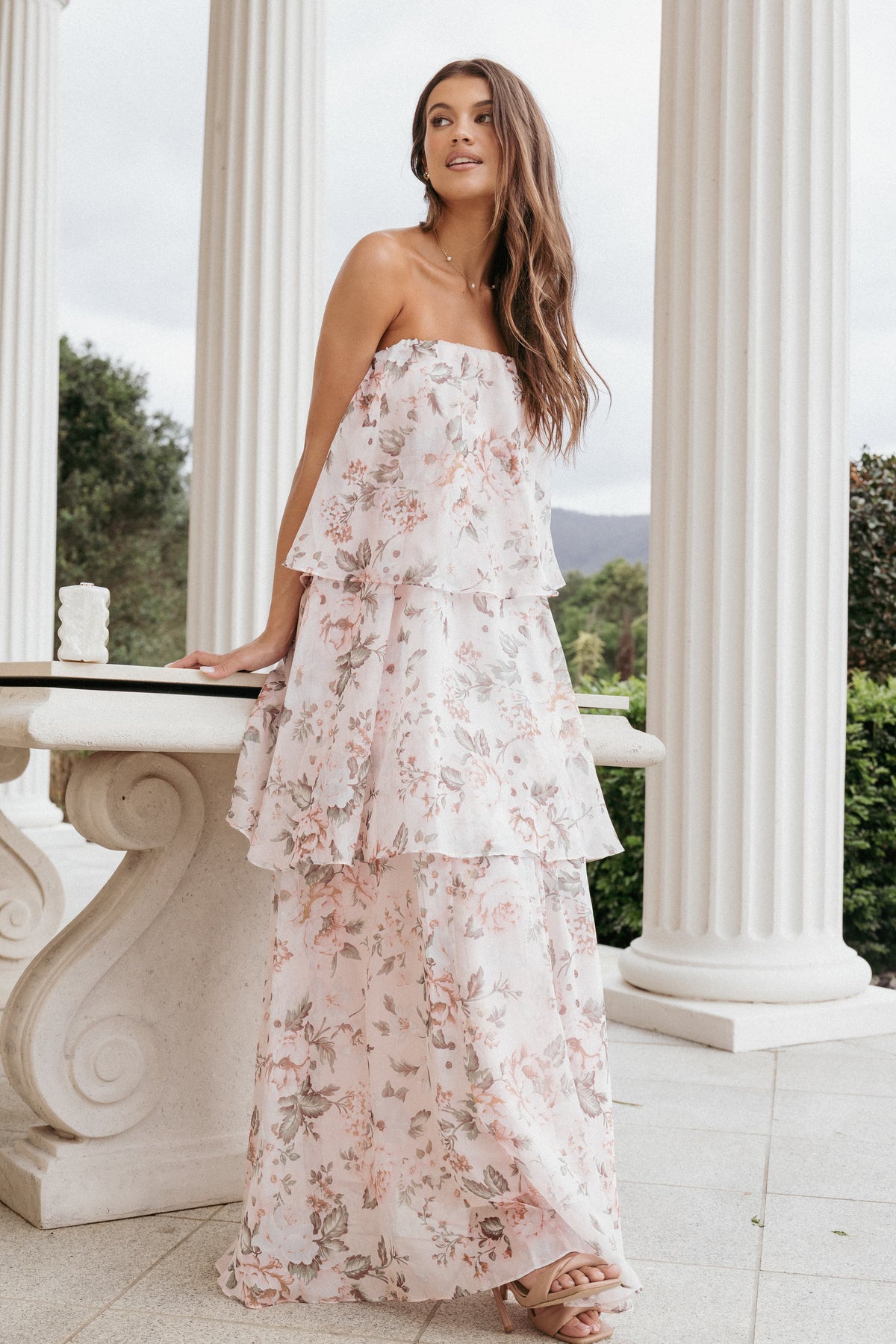 Bloom Strapless Maxi Dress in Floral – view 1 of 9