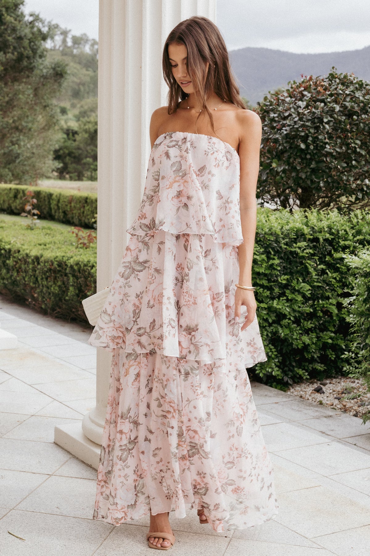 Bloom Strapless Maxi Dress in Floral – view 8 of 9