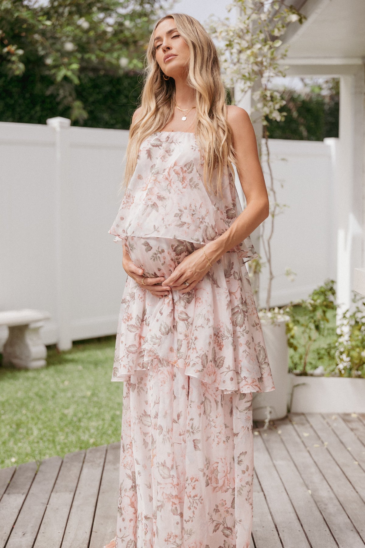 Bloom Strapless Maxi Dress in Floral – view 9 of 9