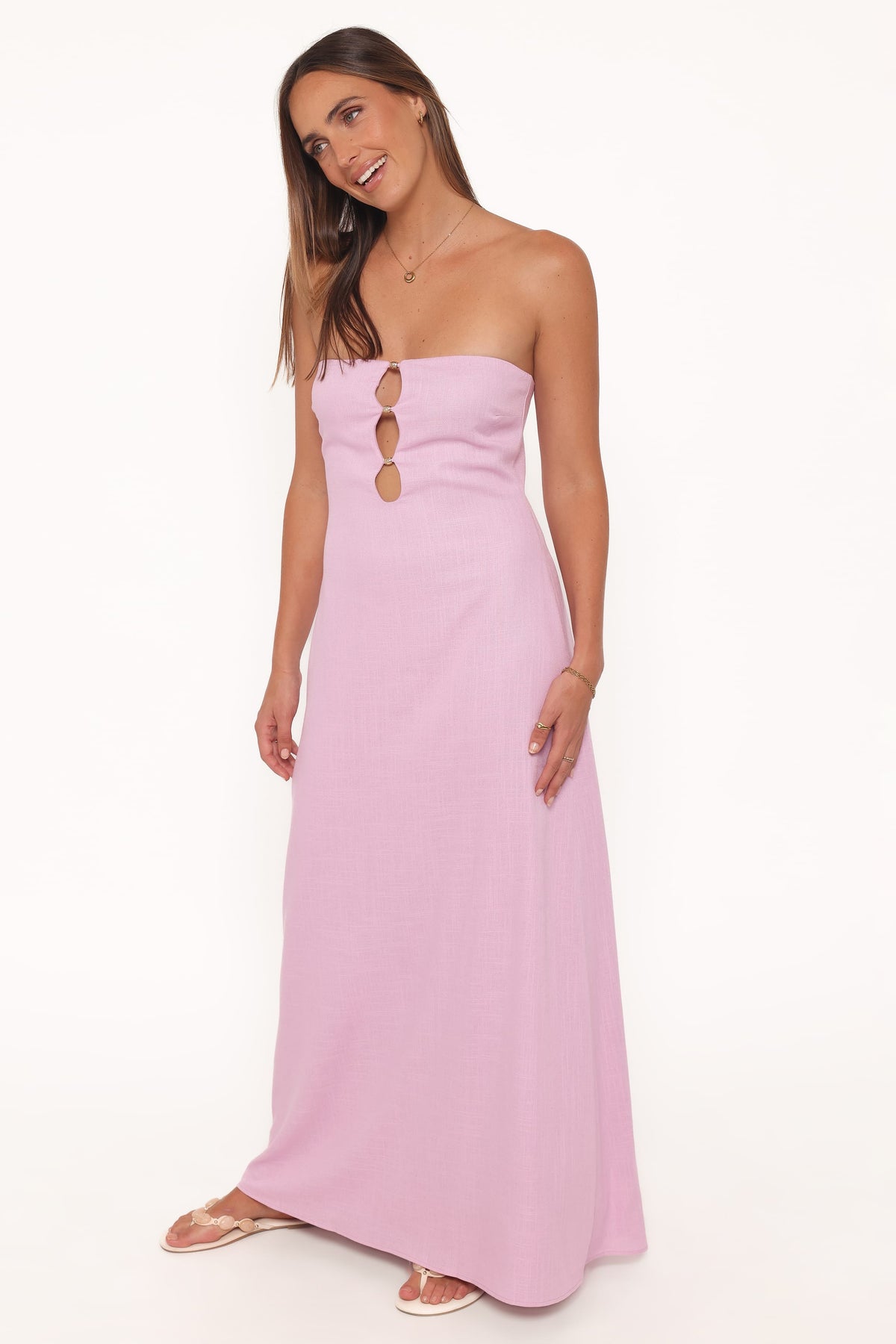Bolton Strapless Maxi Dress in Lavender – view 5 of 6