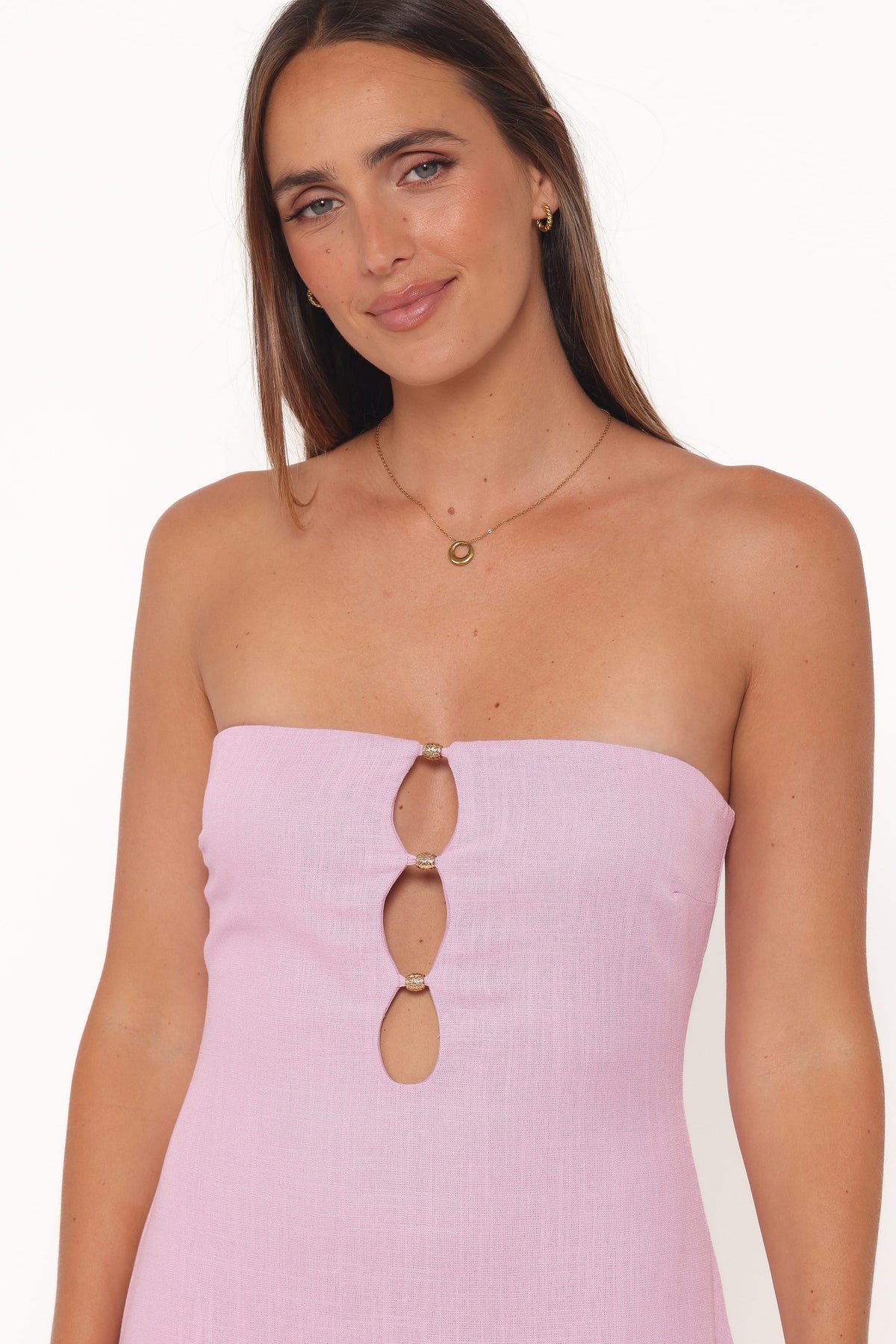 Bolton Strapless Maxi Dress in Lavender – view 2 of 6