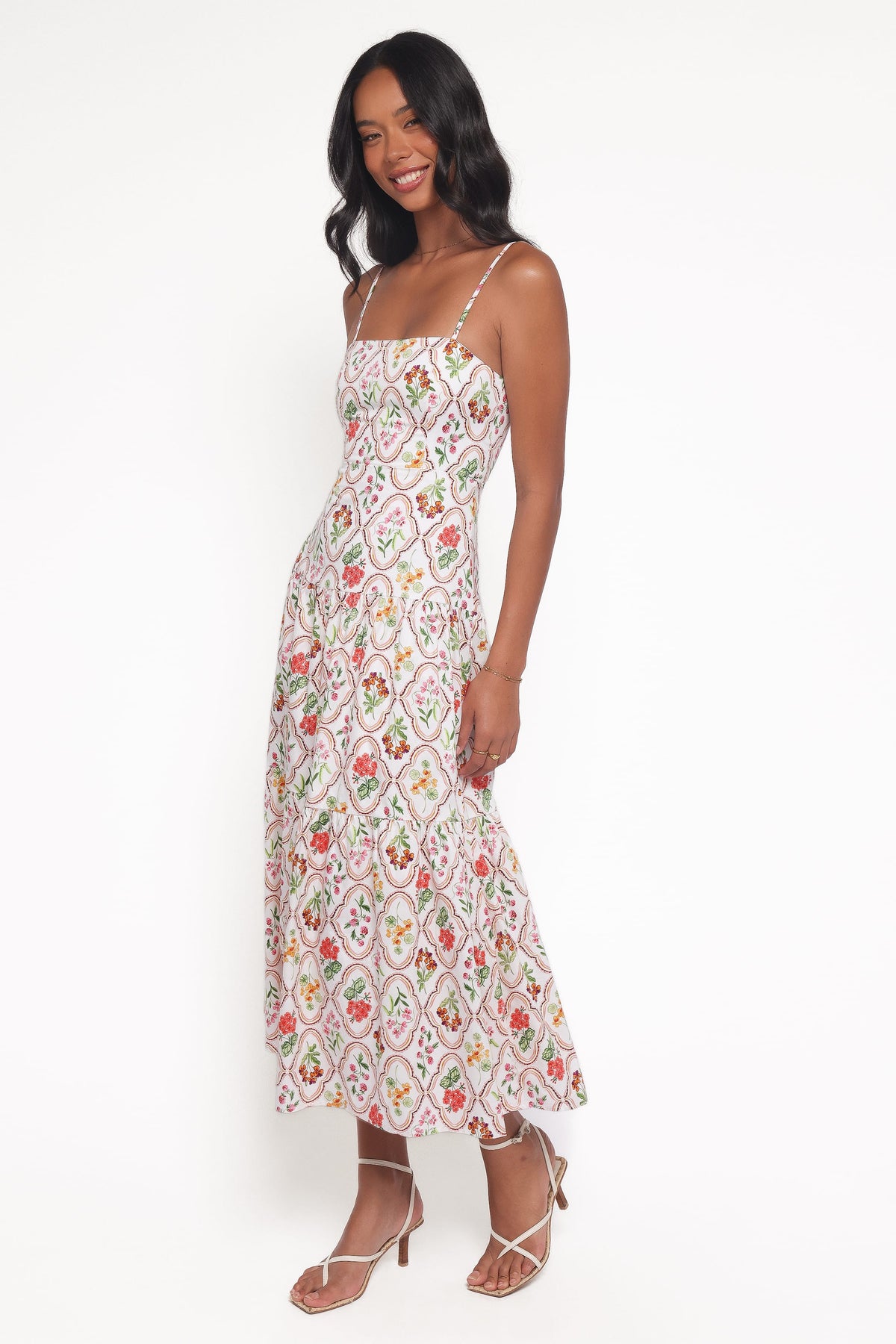 Botanique Midi Dress in Coral Wildflower – view 4 of 8