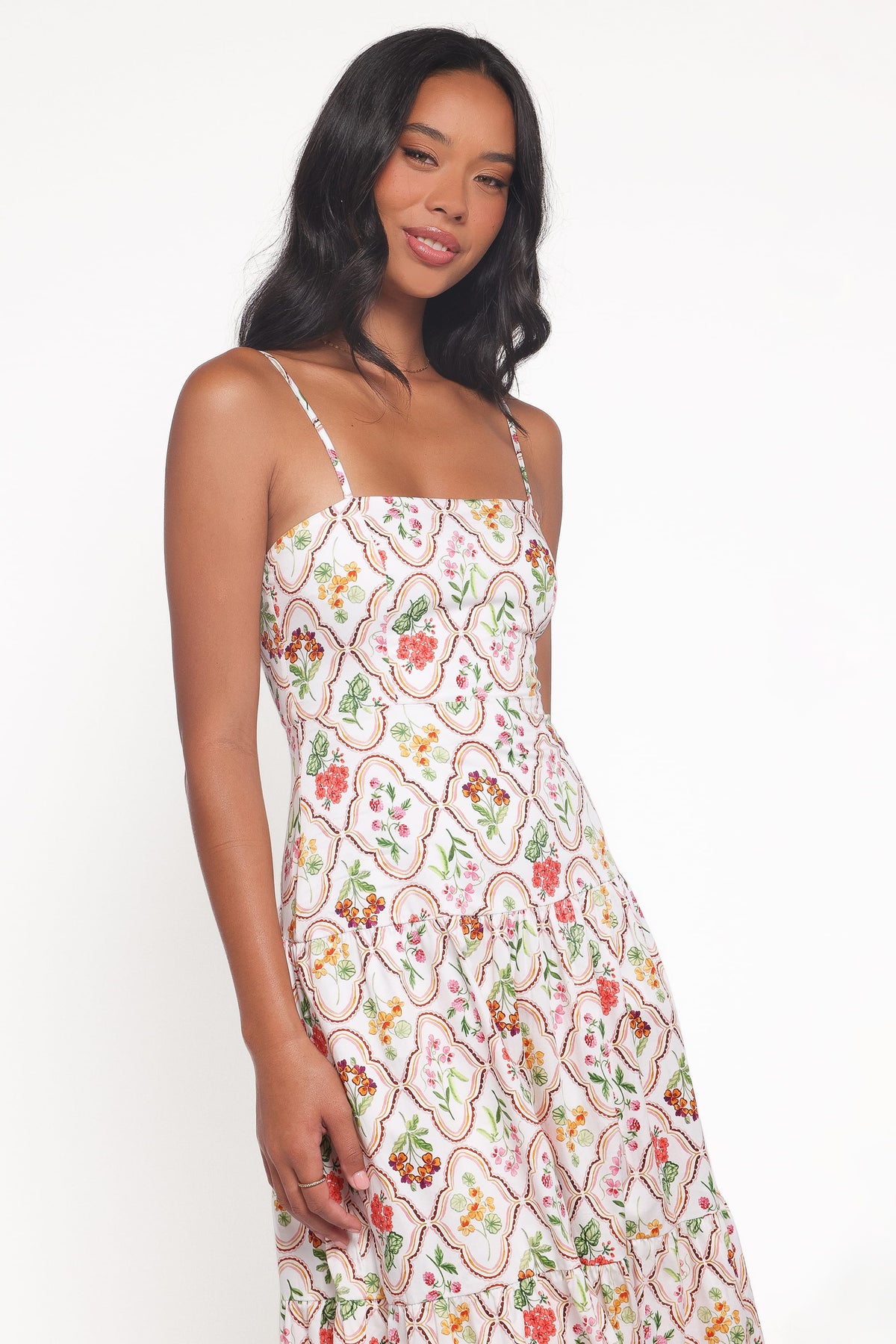 Botanique Midi Dress in Coral Wildflower – view 3 of 8