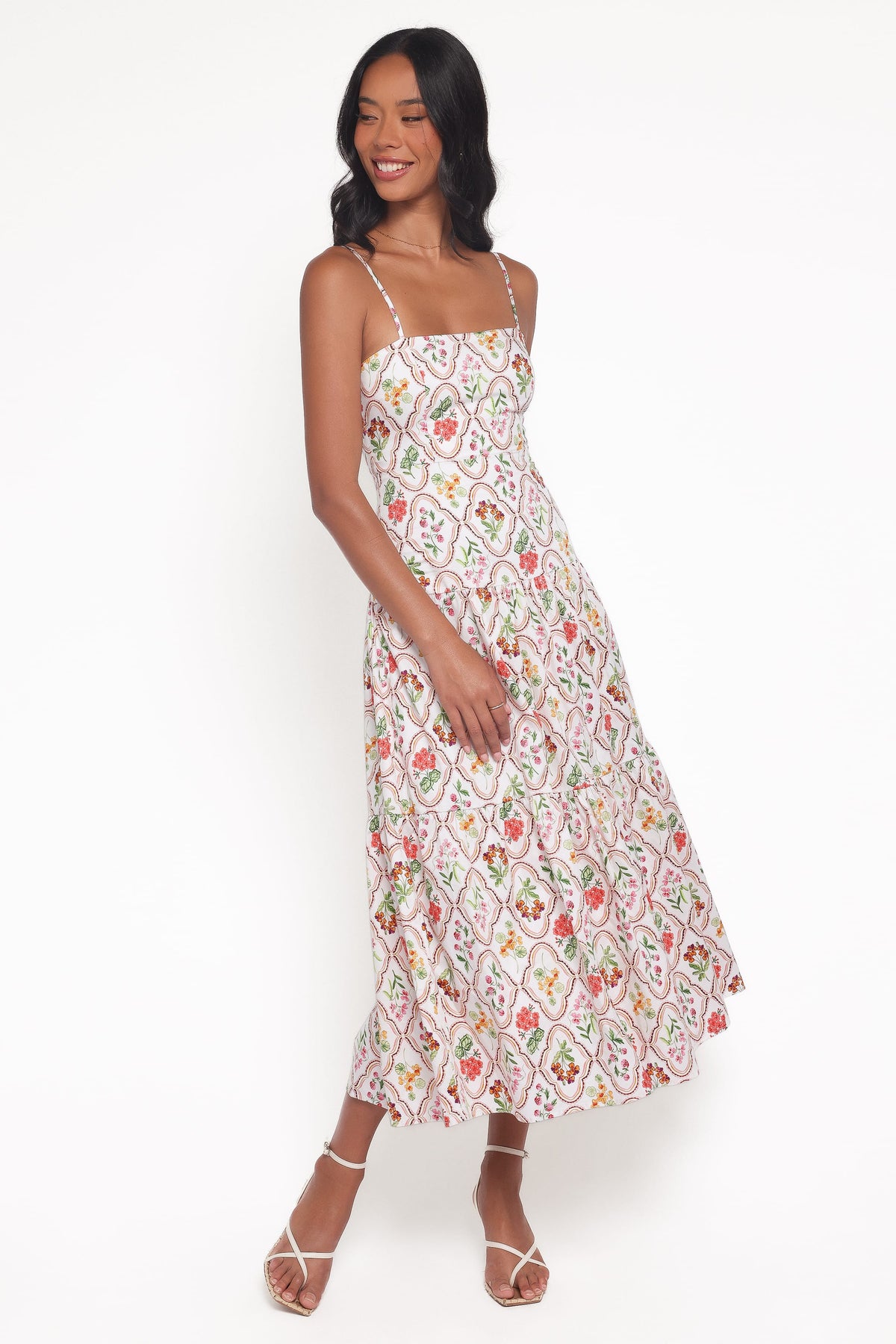 Botanique Midi Dress in Coral Wildflower – view 2 of 8