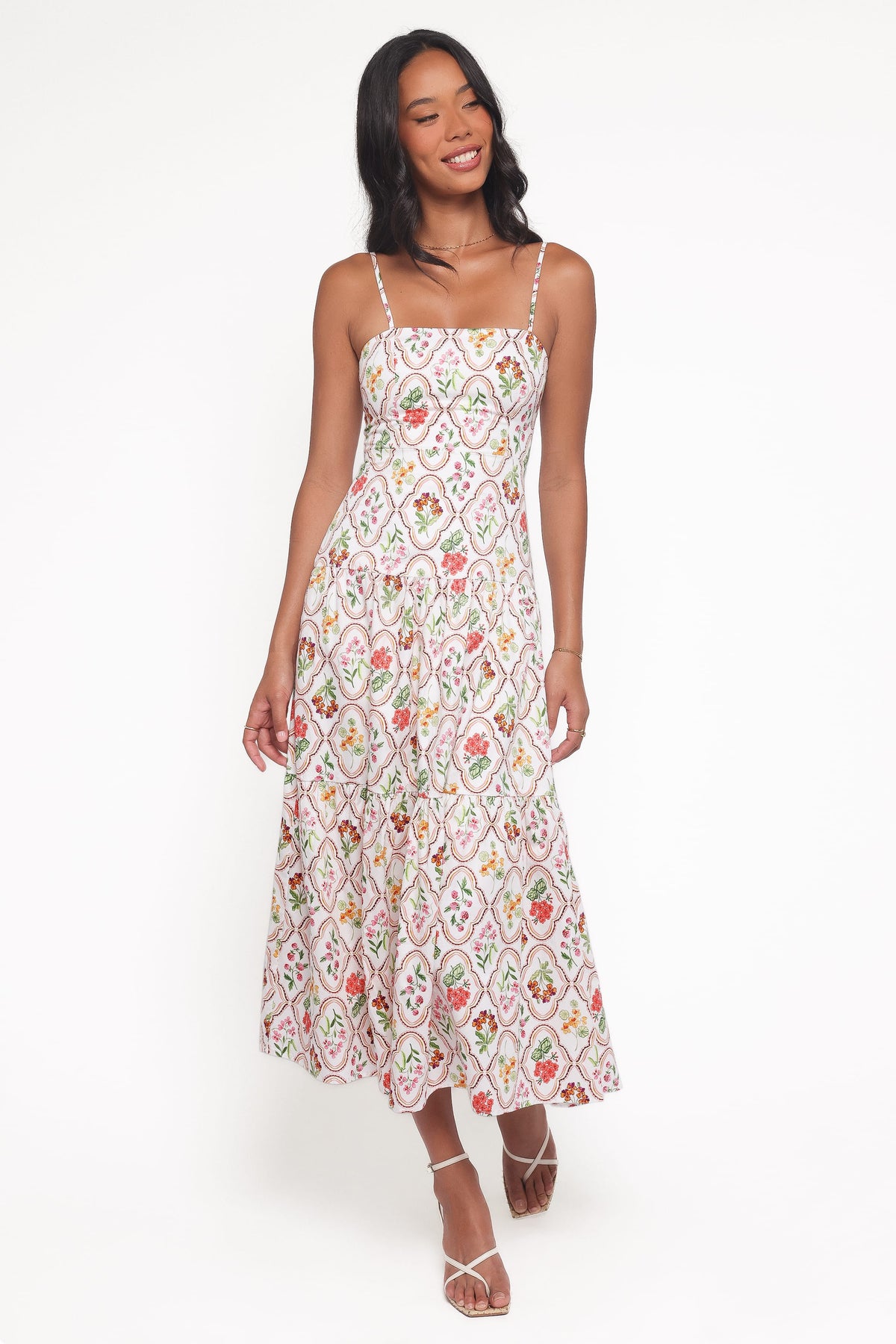 Botanique Midi Dress in Coral Wildflower – view 6 of 8