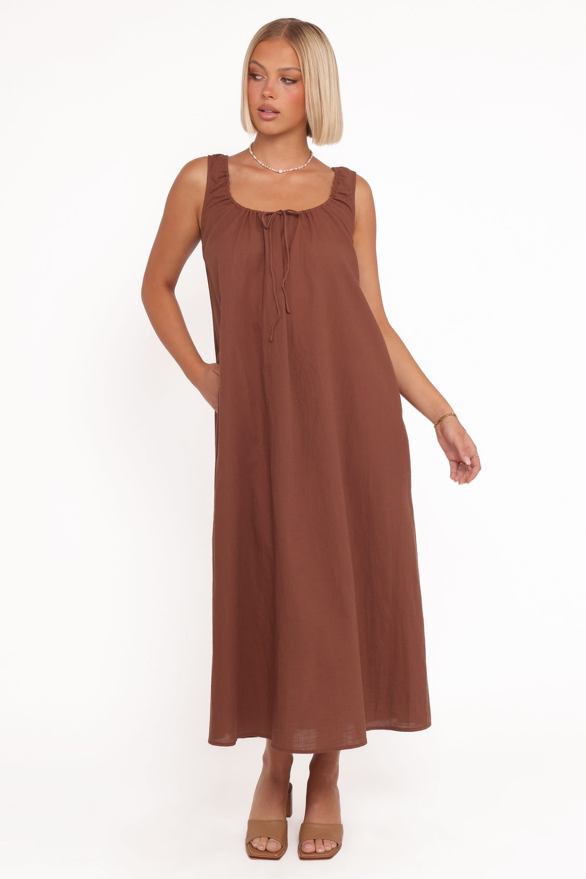 Bowman Maxi Dress in Chocolate Brown – view 1 of 6