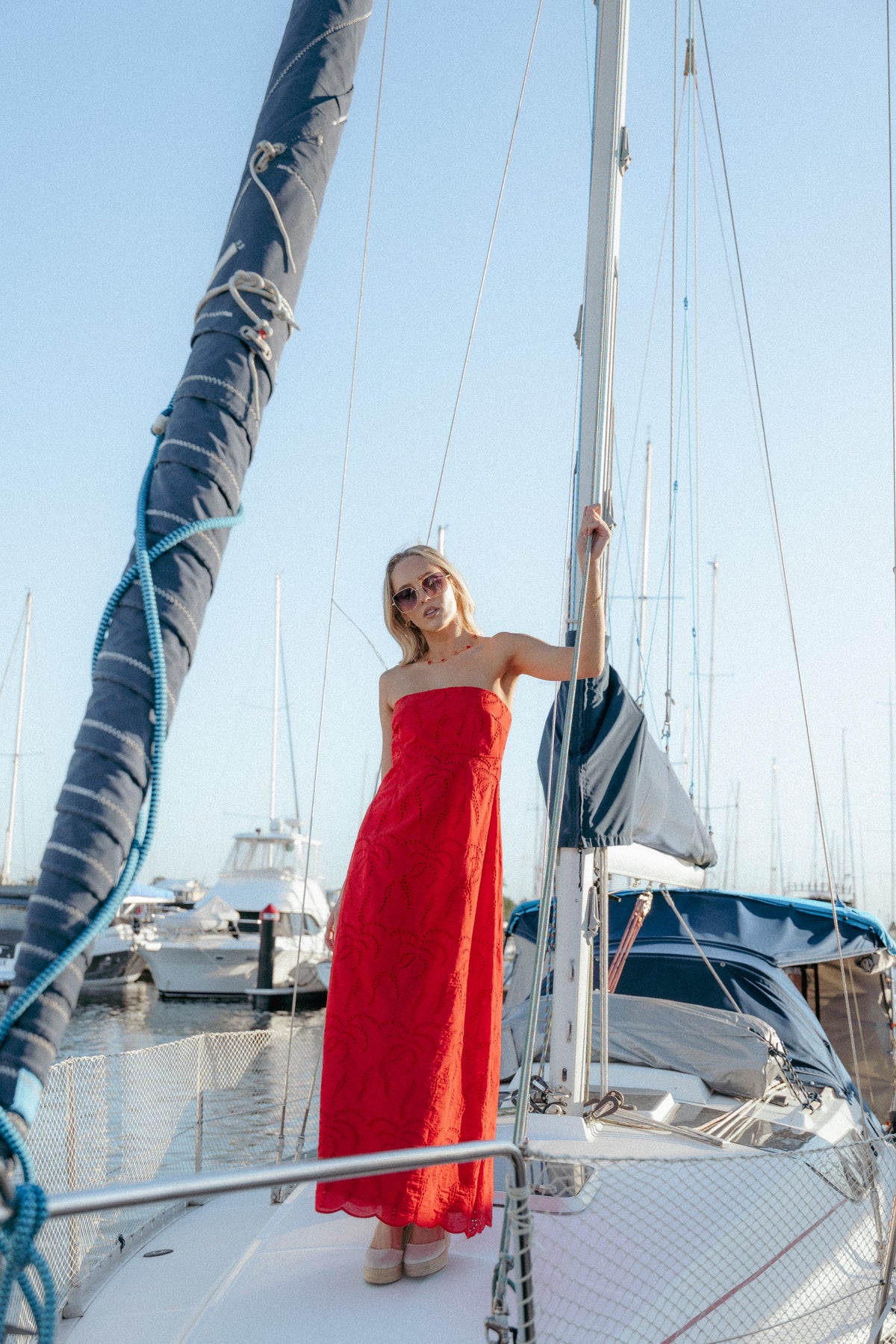 Brea Maxi Dress in Red